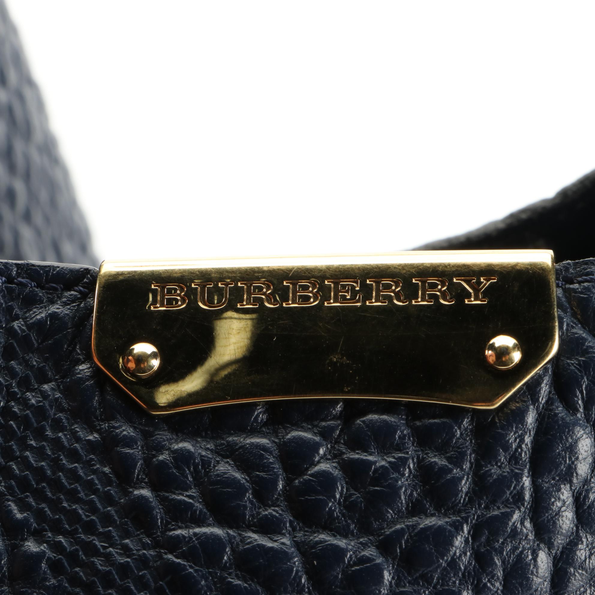 Burberry Canterbury Tote in Check Embossed Leather