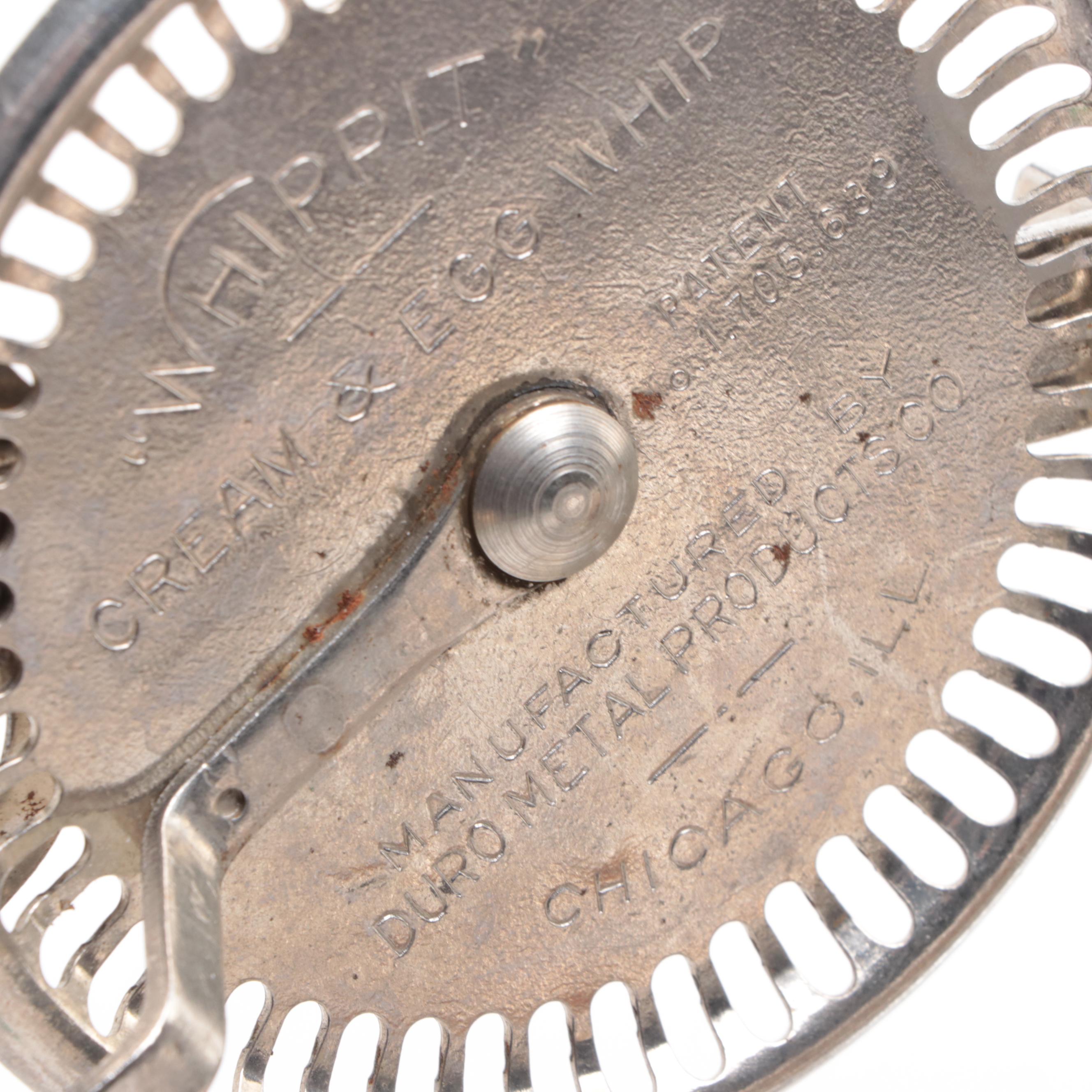 Duro Metal Products Whippit Cream & Egg Whip with Other Metal Kitchen Utensils