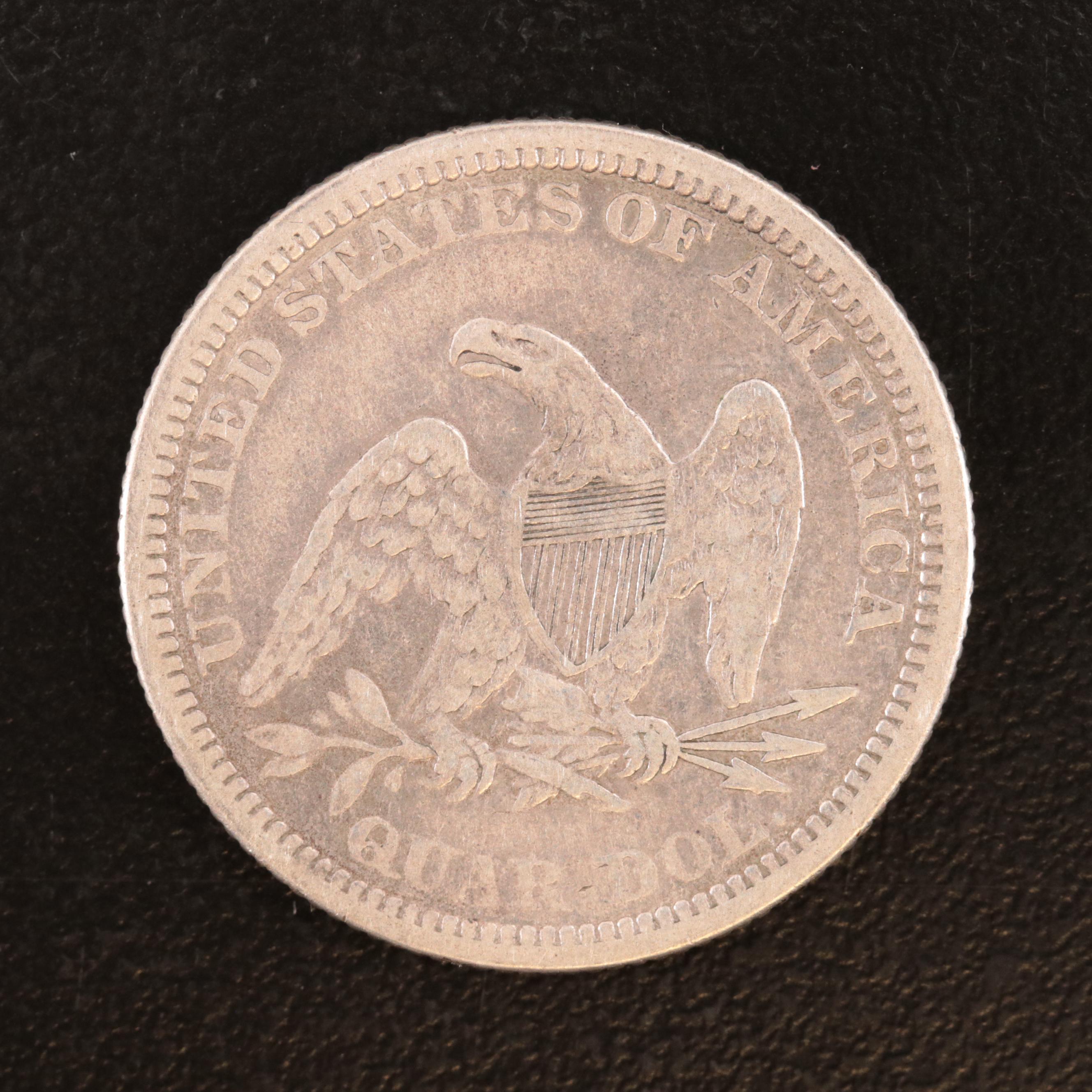 1862 Liberty Seated Silver Quarter