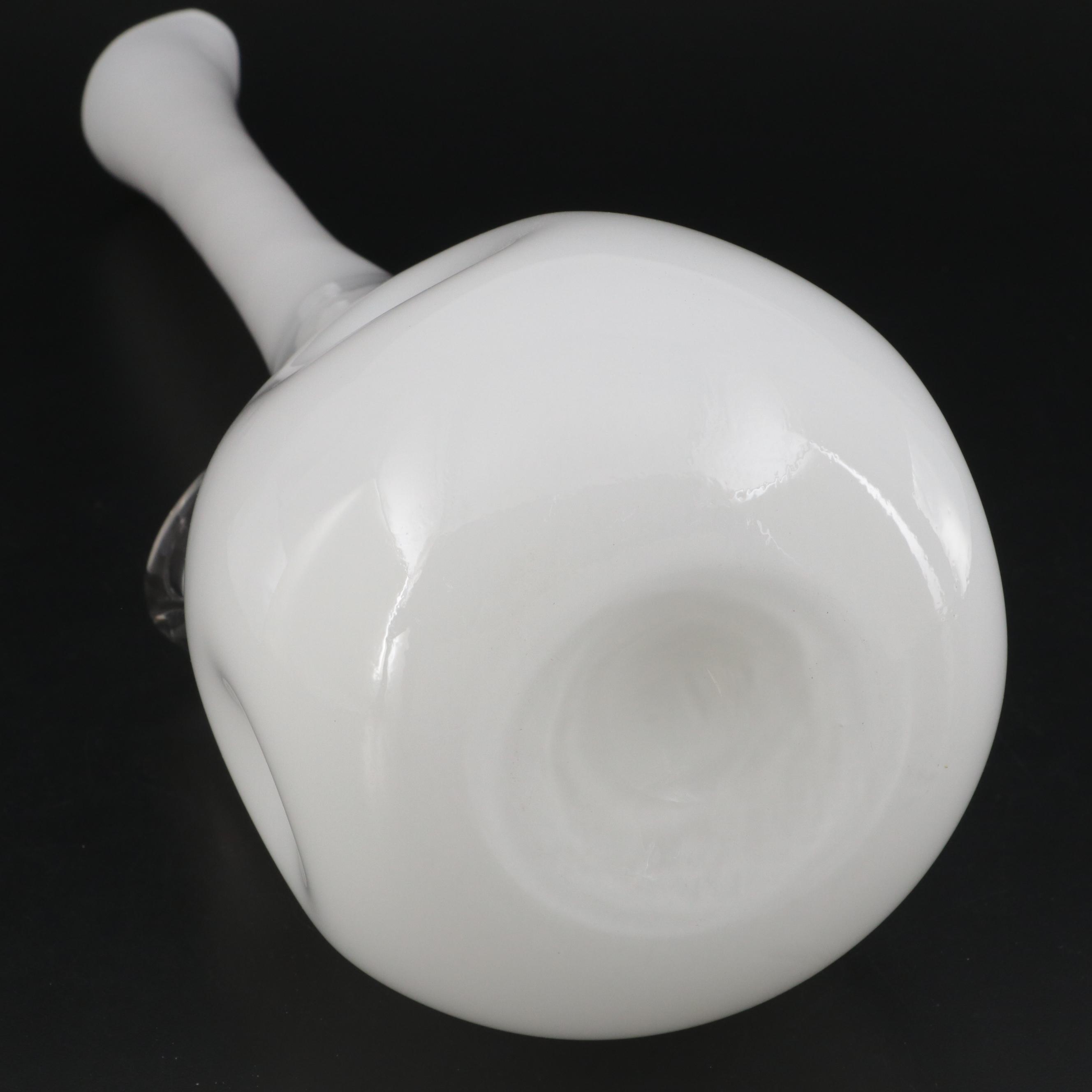 Italian Hand Blown Cased Dimpled Glass Pitcher with Cristal D'Arques-Durand Vase