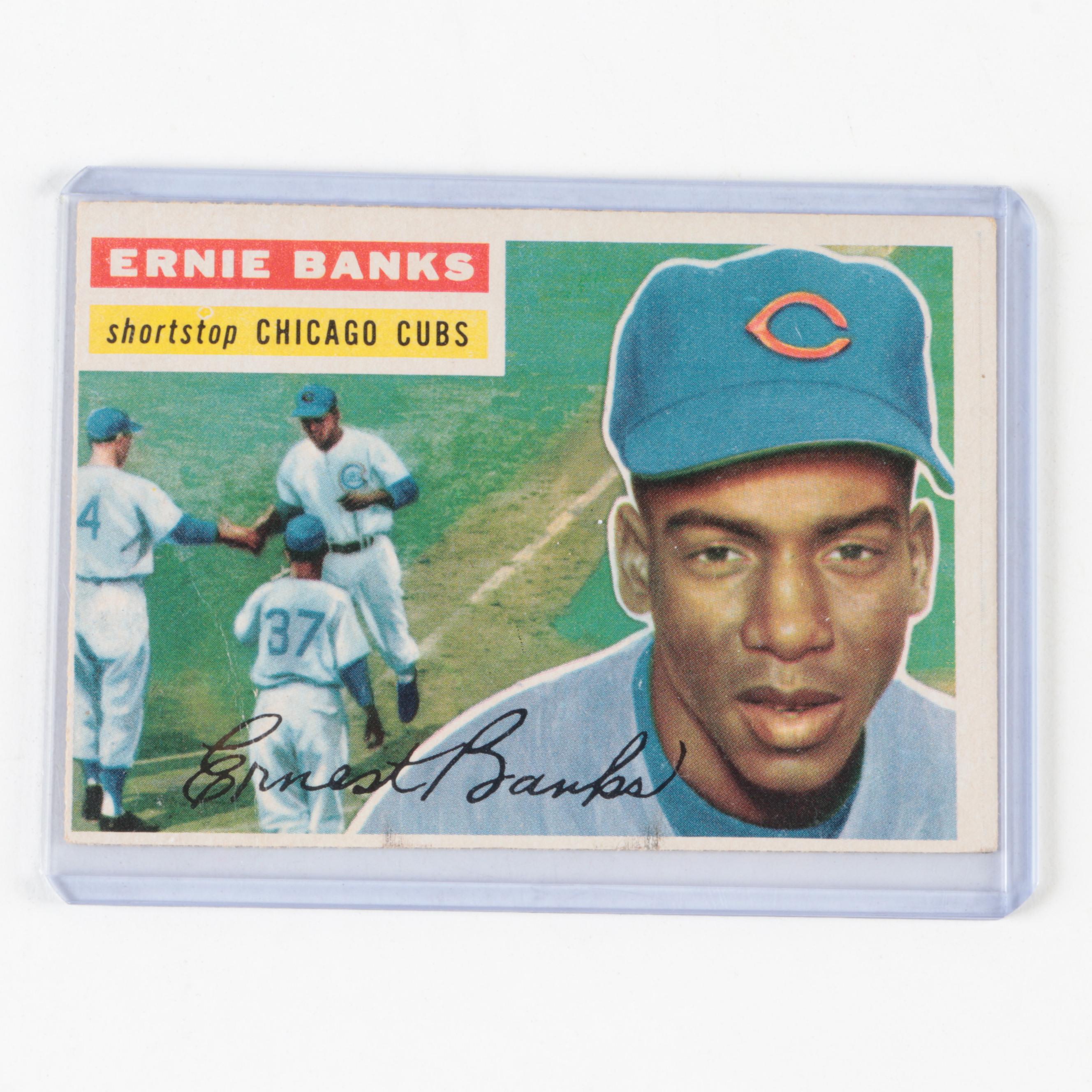 1955 and 1956 Topps Baseball Cards Including Ernie Banks, Bobby Shantz and More