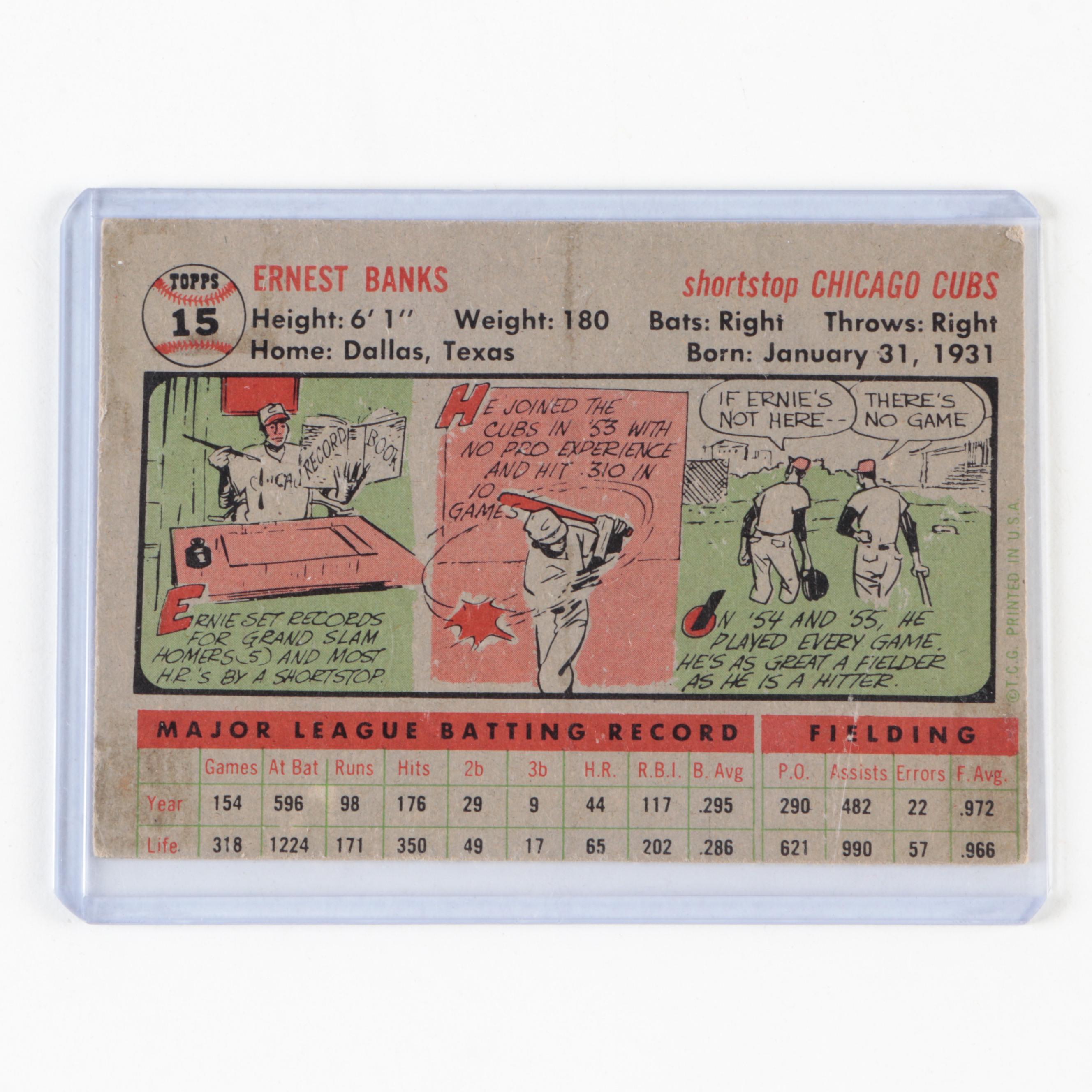 1955 and 1956 Topps Baseball Cards Including Ernie Banks, Bobby Shantz and More