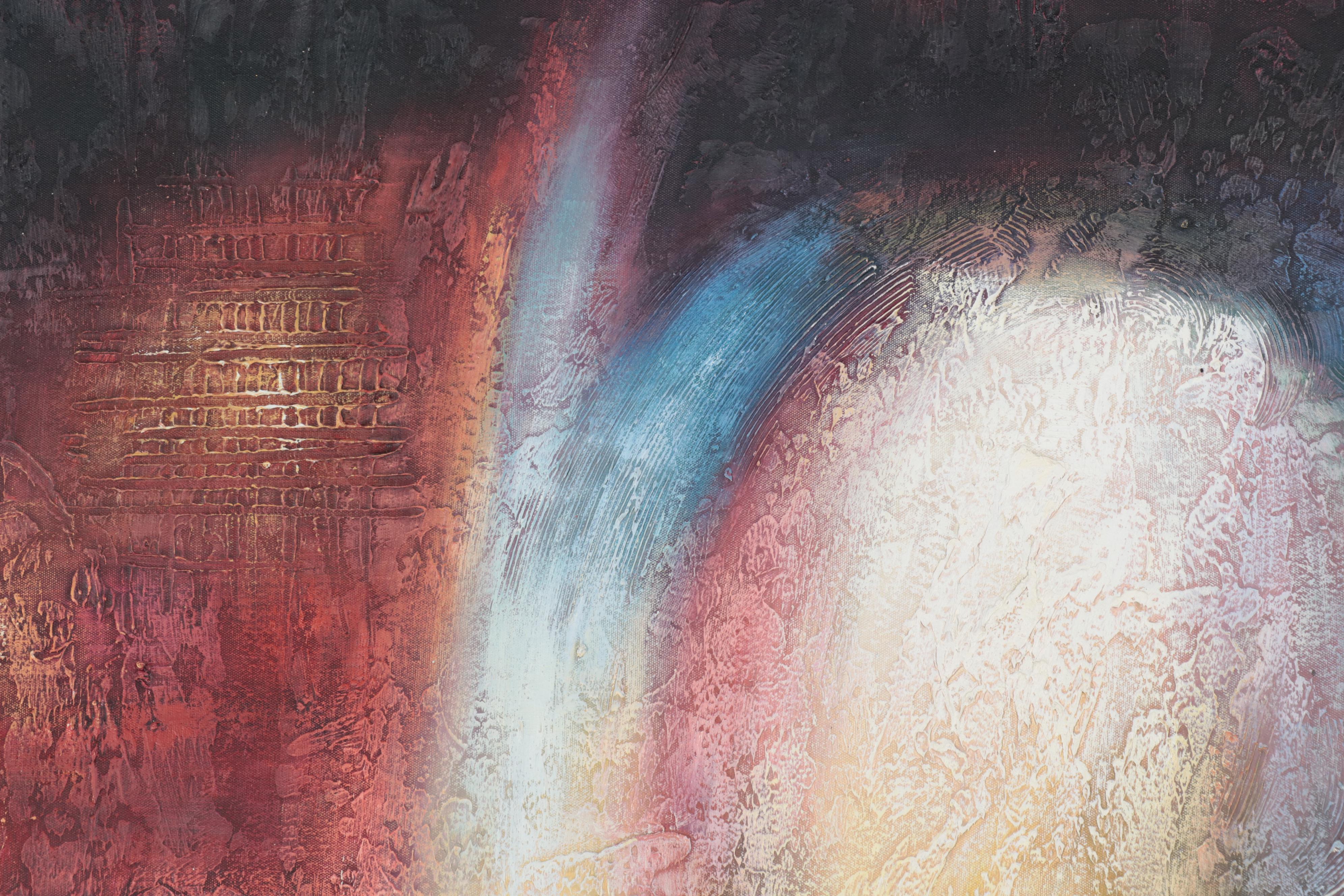 G. Rossi Abstract Non-Objective Oil Painting, 21st Century