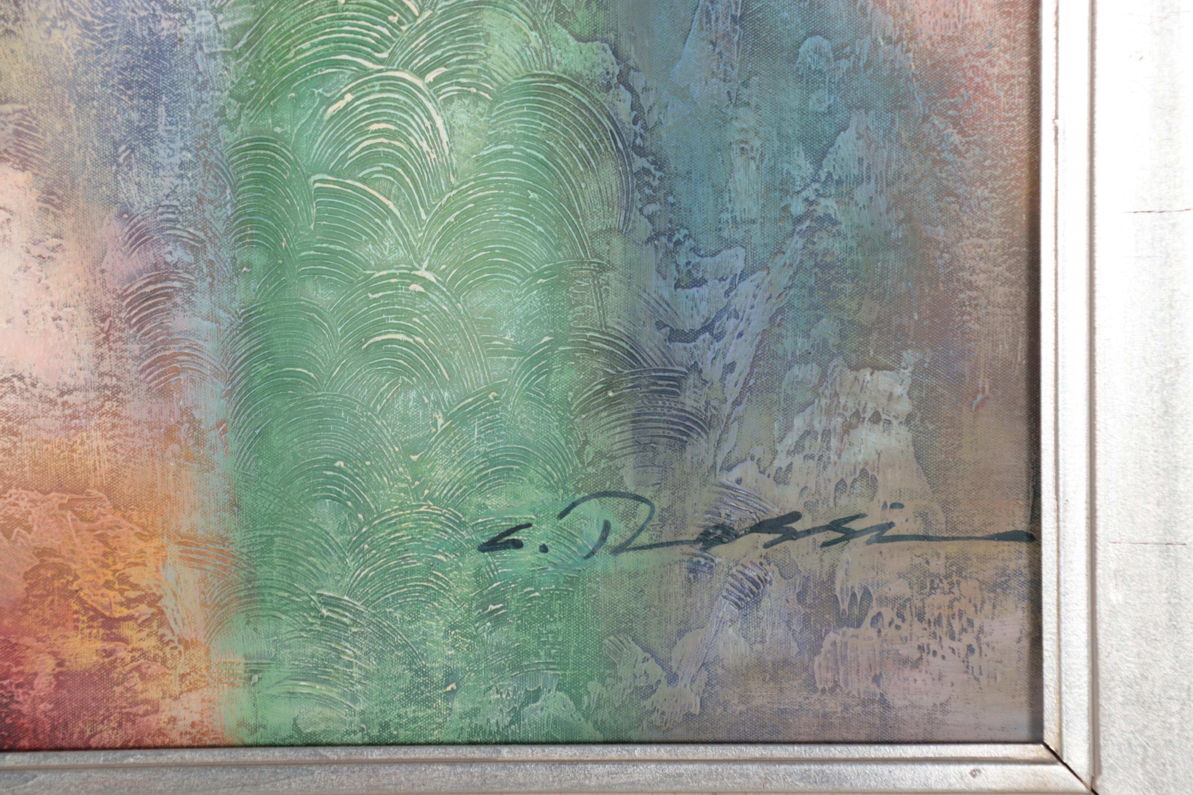 G. Rossi Abstract Non-Objective Oil Painting, 21st Century