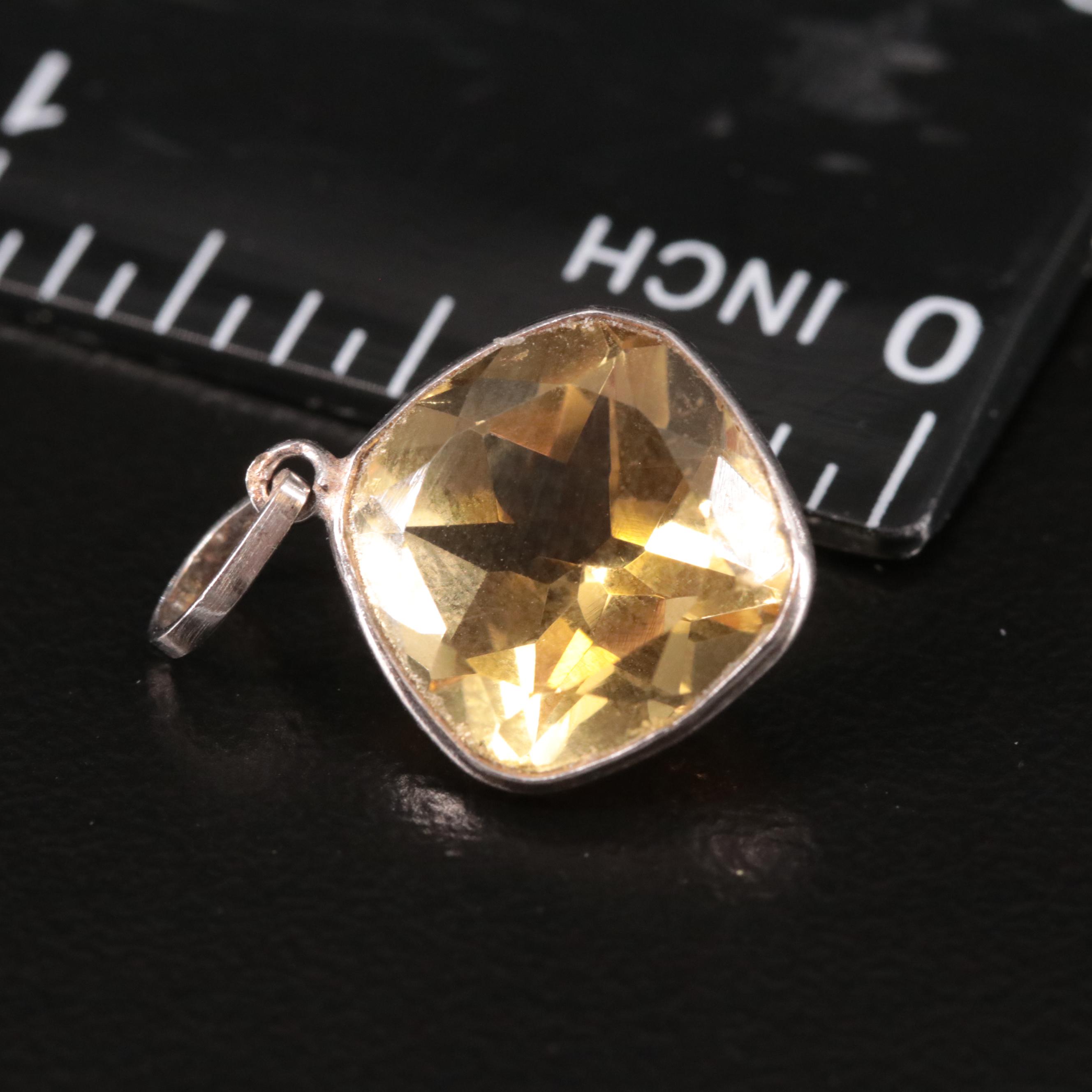 14K Citrine Pendant