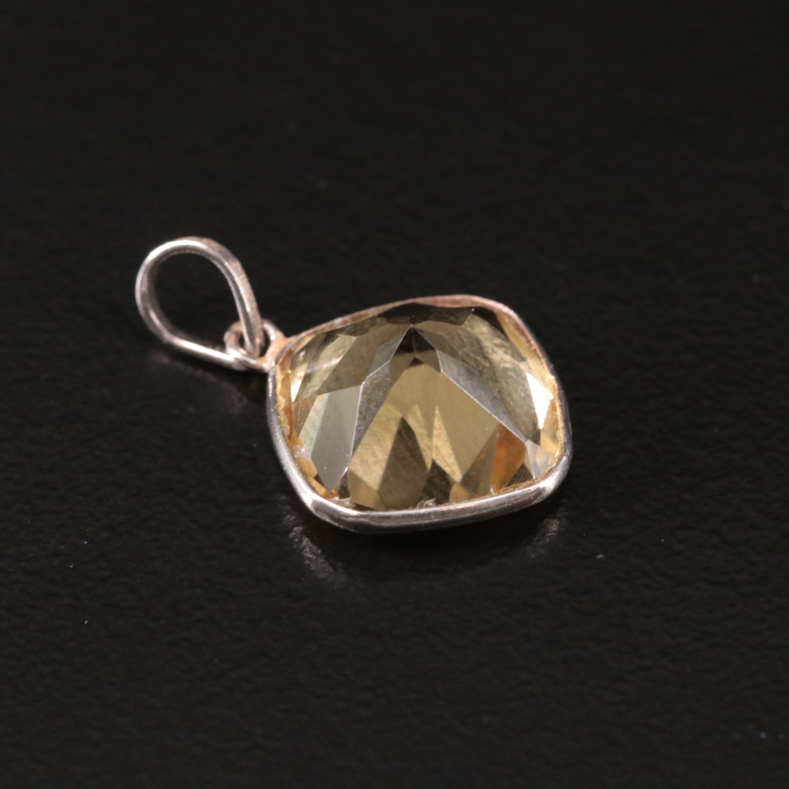 14K Citrine Pendant