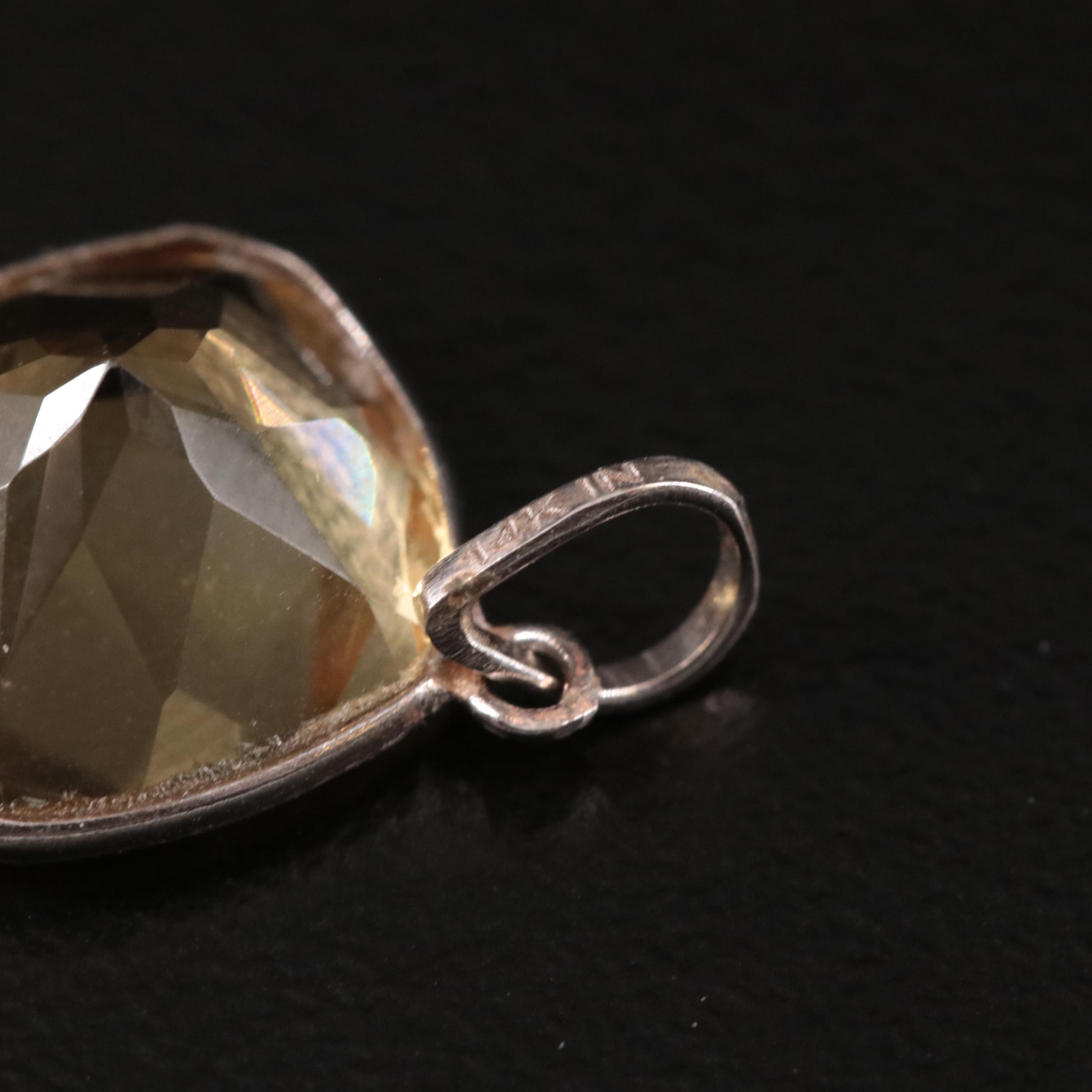 14K Citrine Pendant
