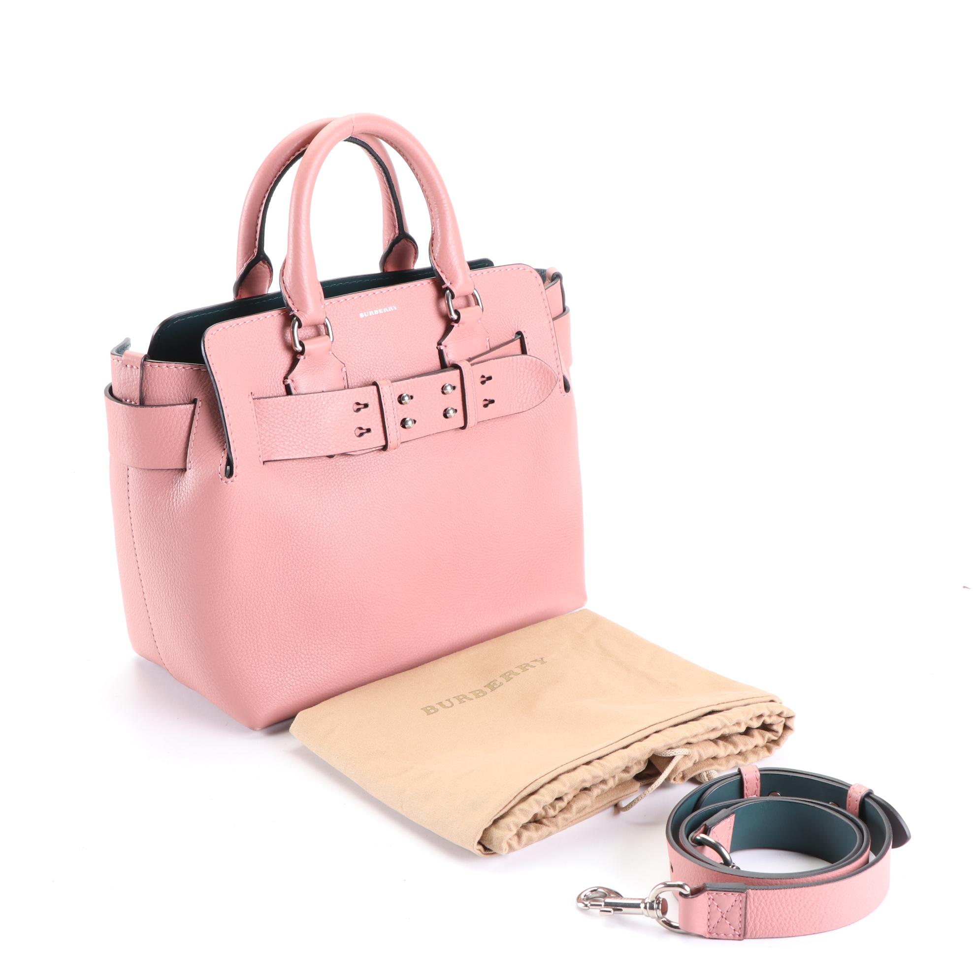 Burberry Belt Grained Leather Tote Bag