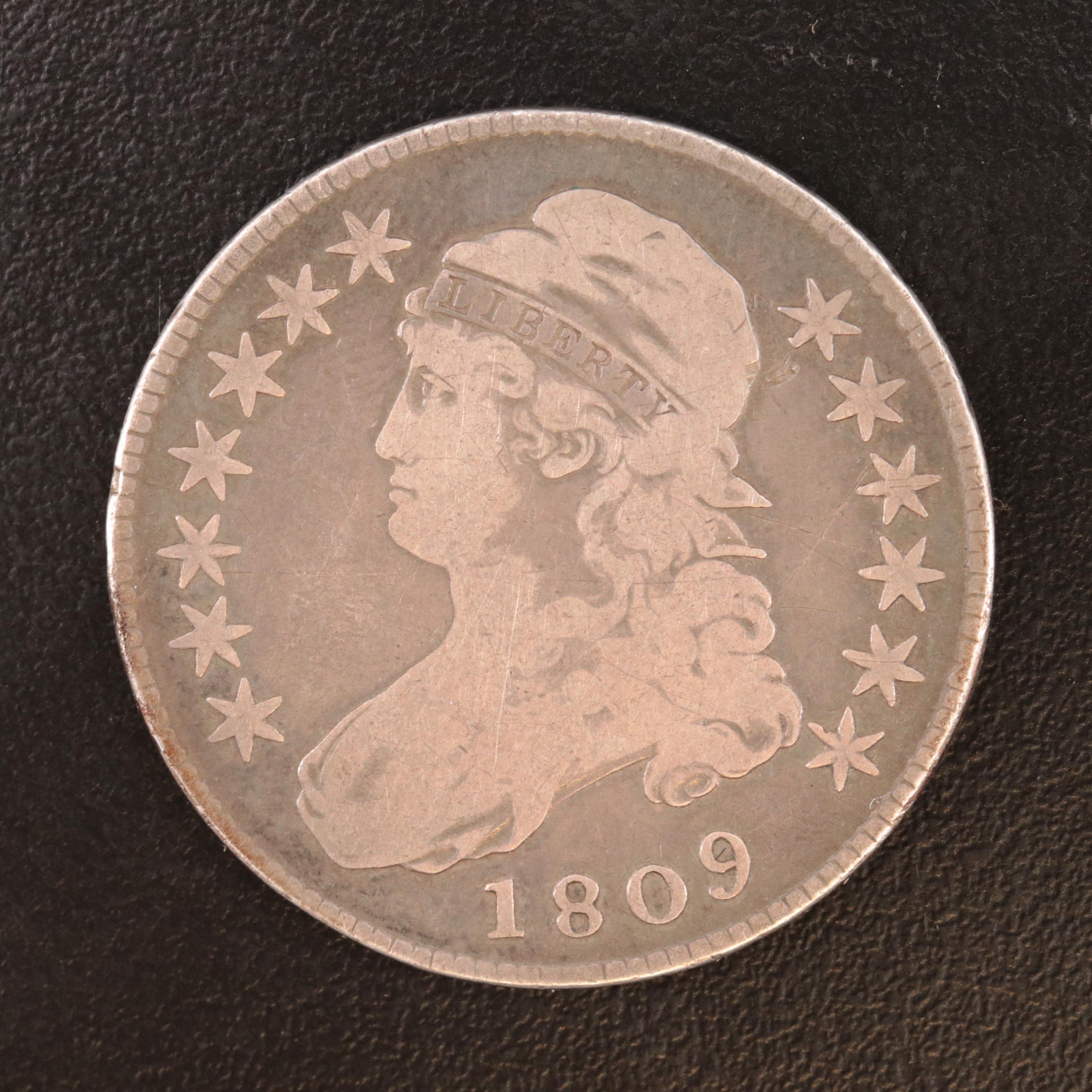 1809 "XXXX Edge" Variety Capped Bust Silver Half Dollar