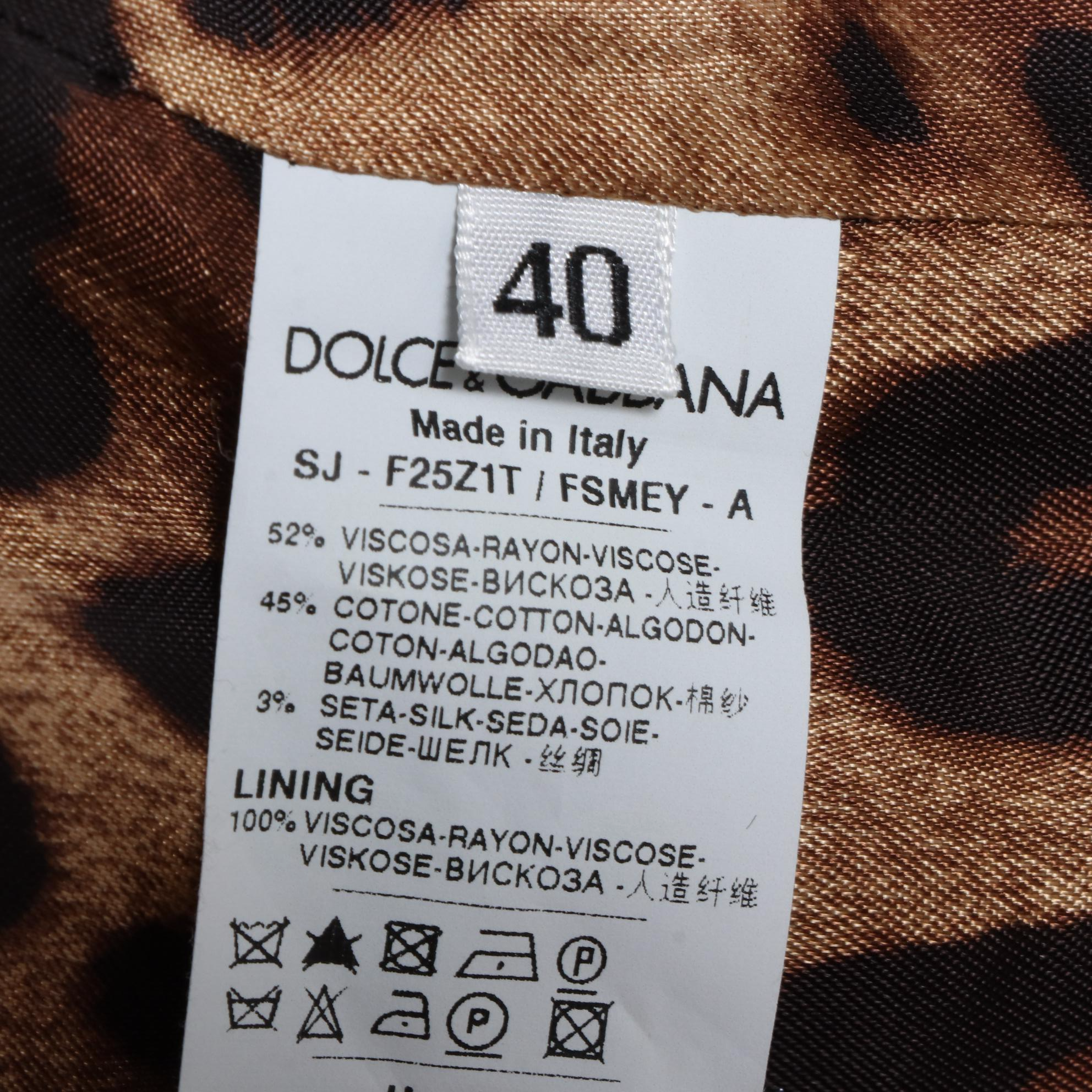 Dolce & Gabbana Floral Jacquard Jacket with Ruffle Trim