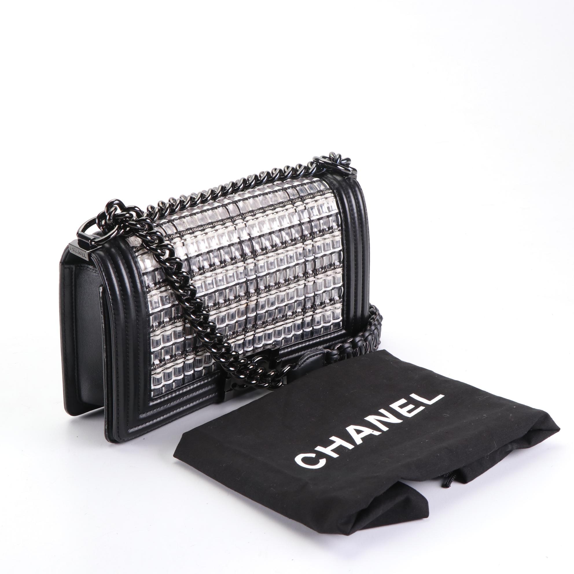 Chanel Medium Boy Flap Bag in PVC and Lambskin Leather