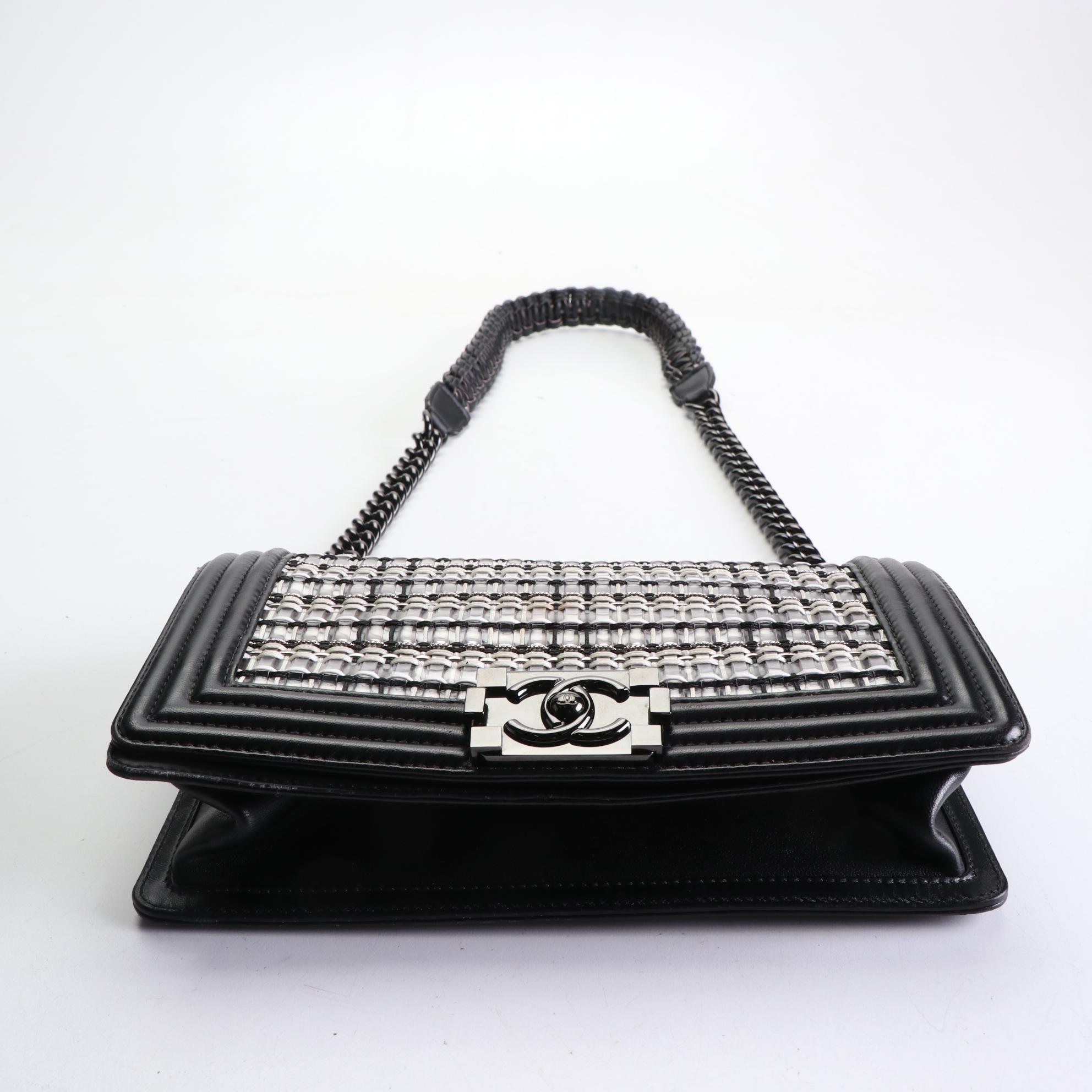 Chanel Medium Boy Flap Bag in PVC and Lambskin Leather