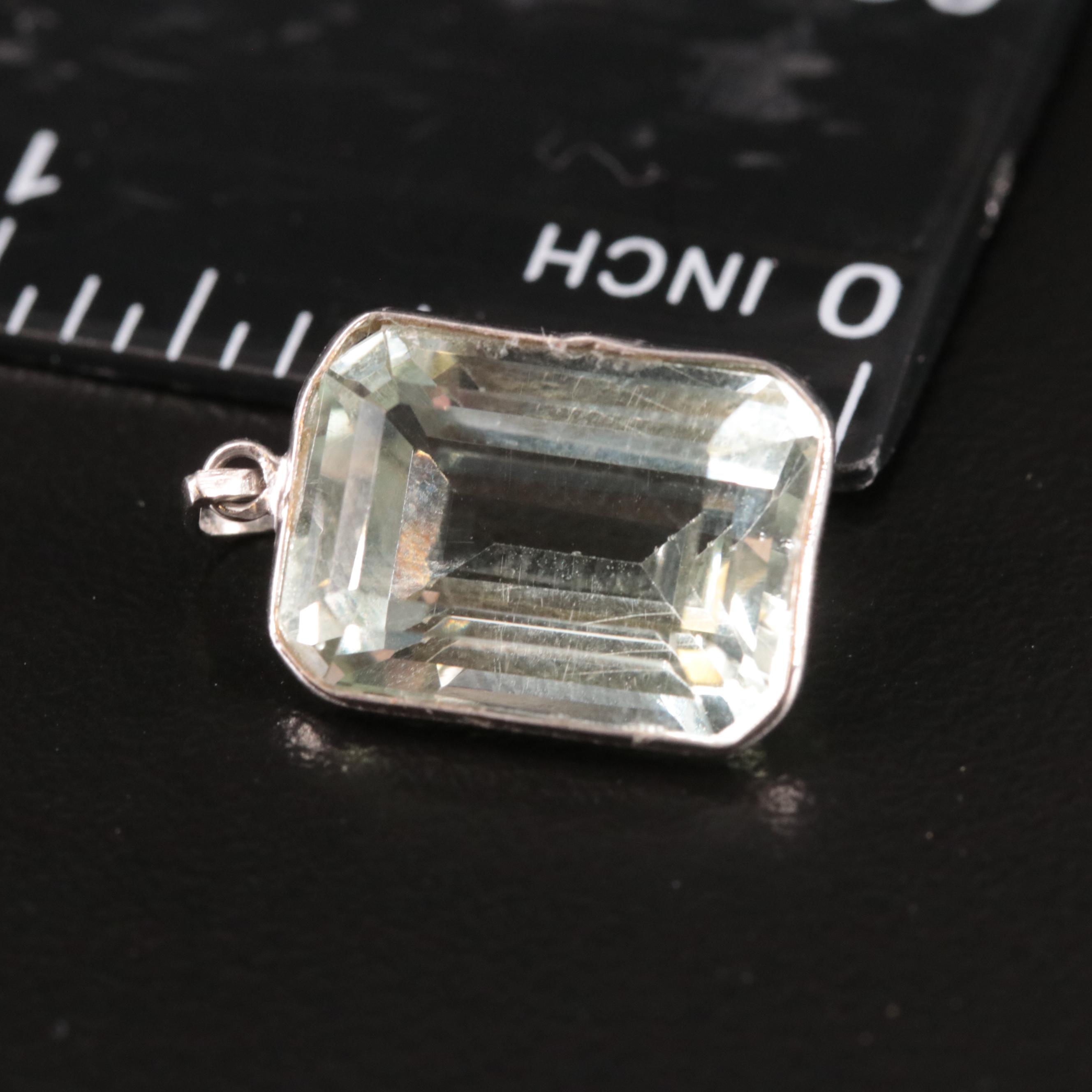 14K Prasiolite Pendant