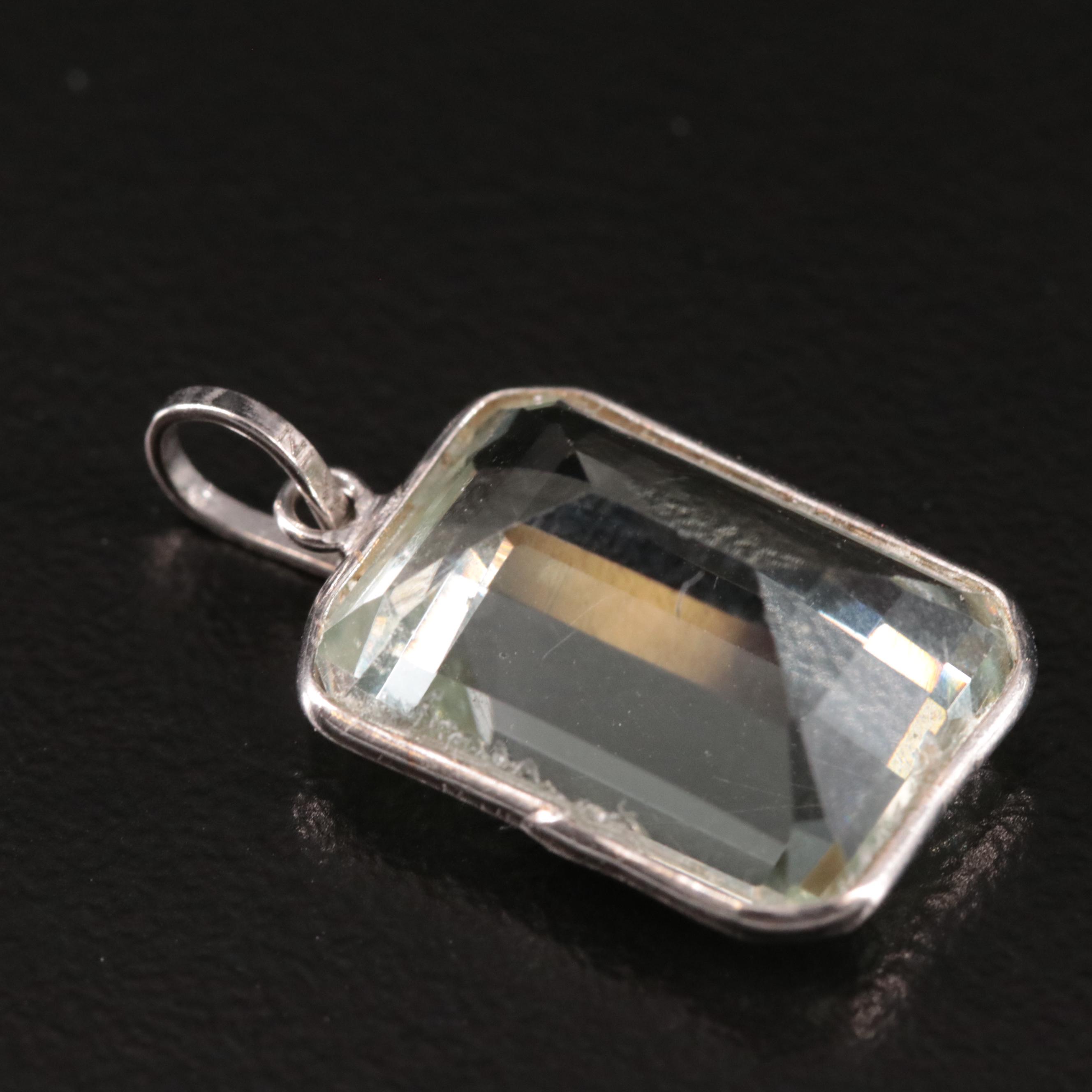 14K Prasiolite Pendant