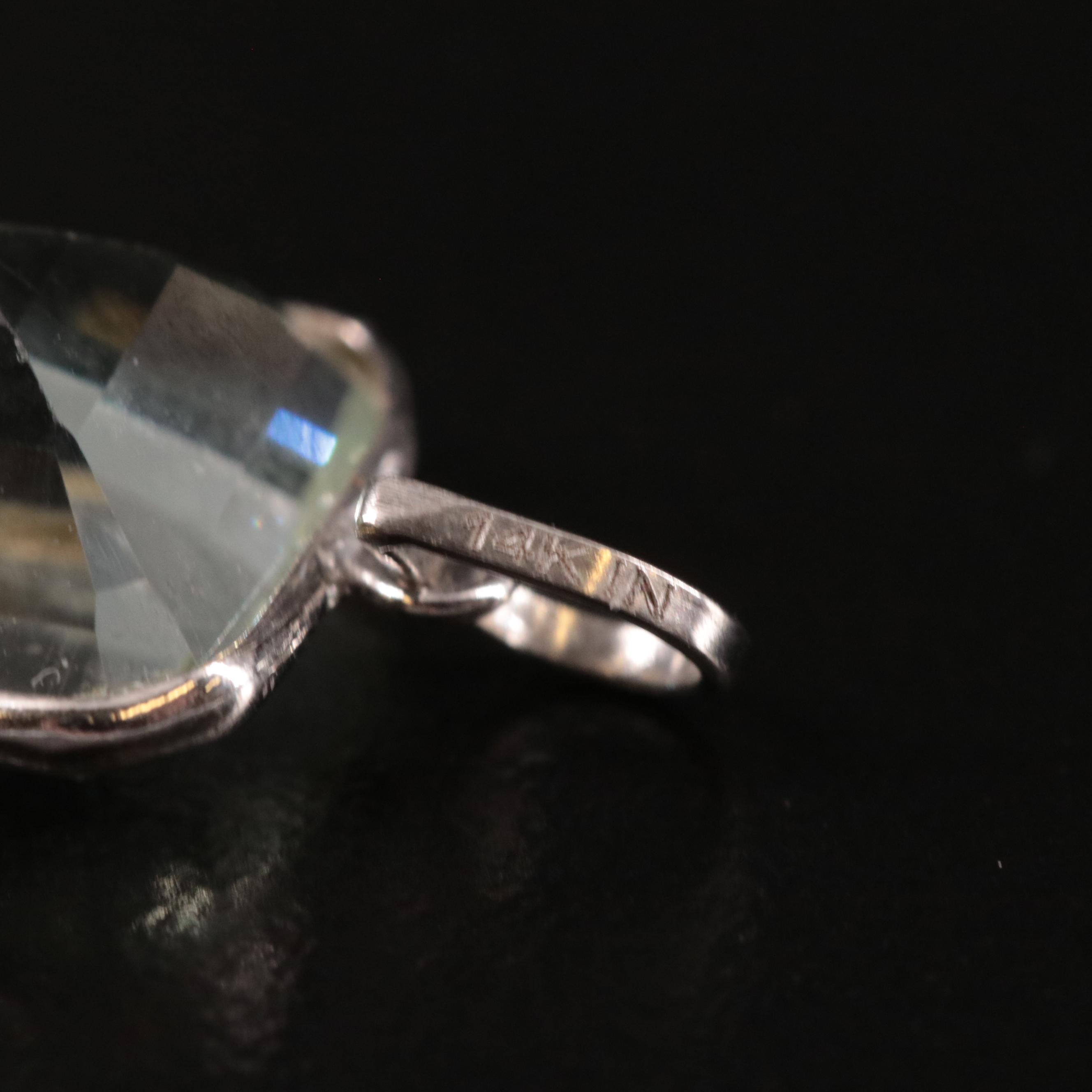 14K Prasiolite Pendant