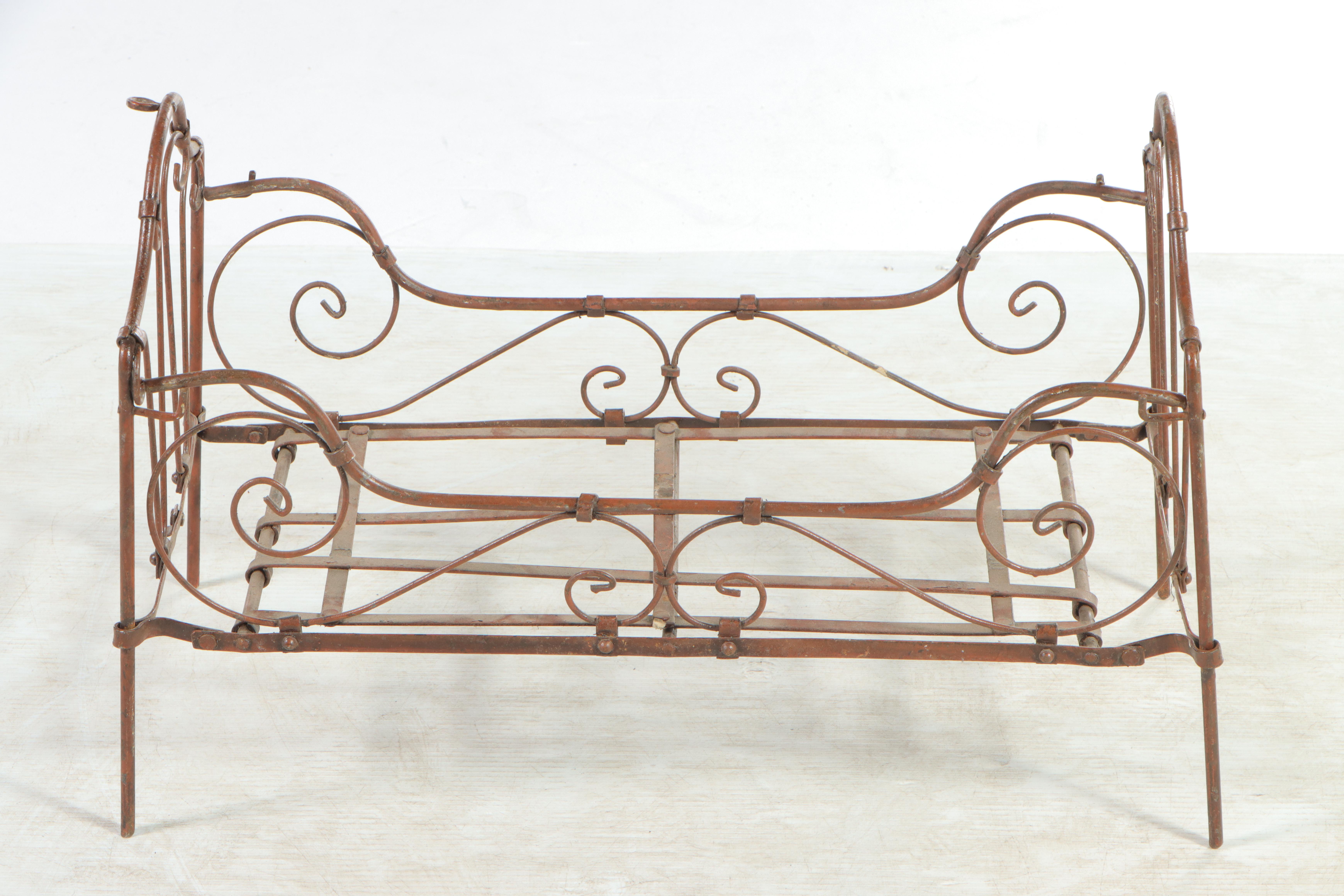Victorian Style Wrought Iron Doll Bed, Early to Mid 20th Century