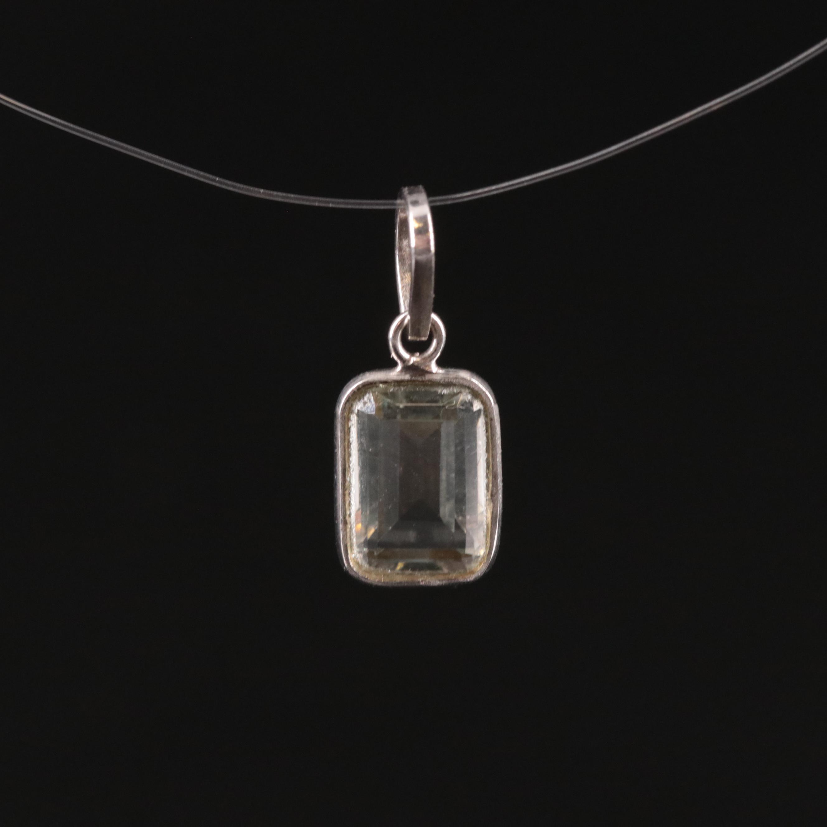 14K Prasiolite Pendant