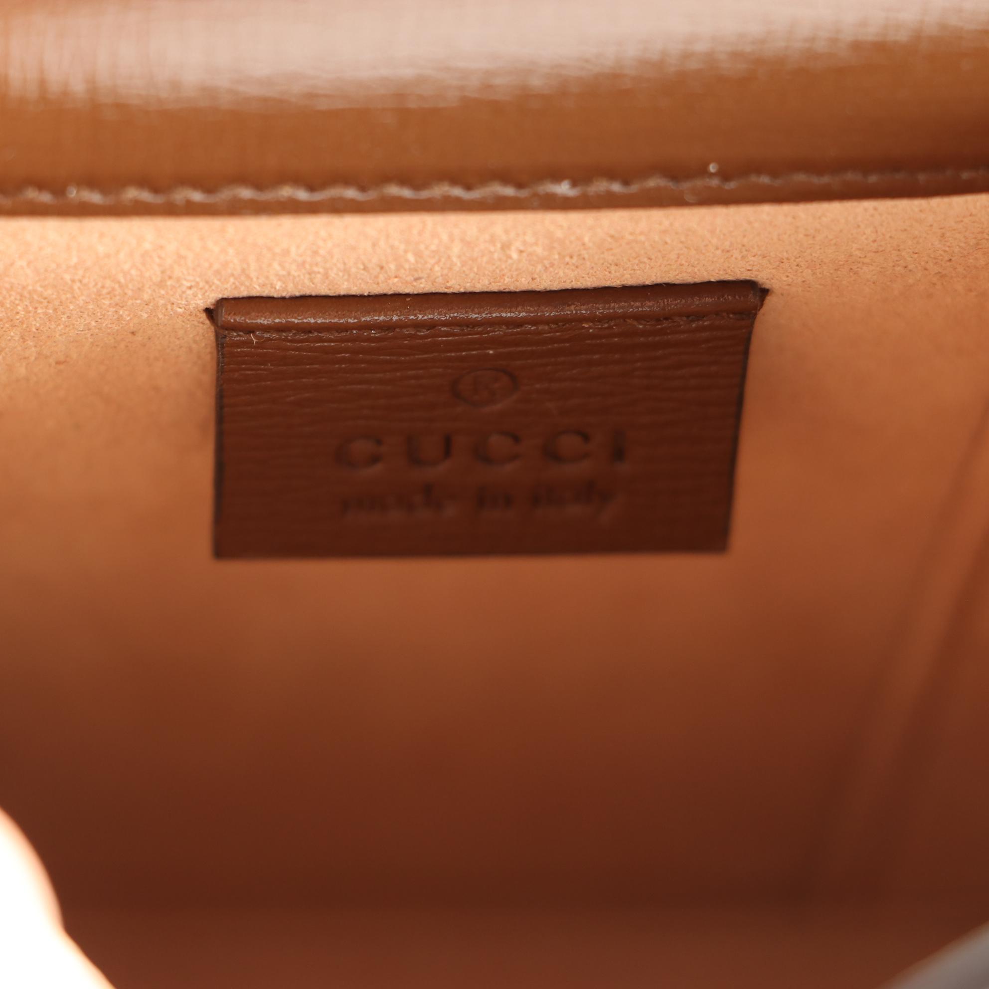 Gucci Horsebit 1955 Mini Bag in GG Supreme Canvas and Leather