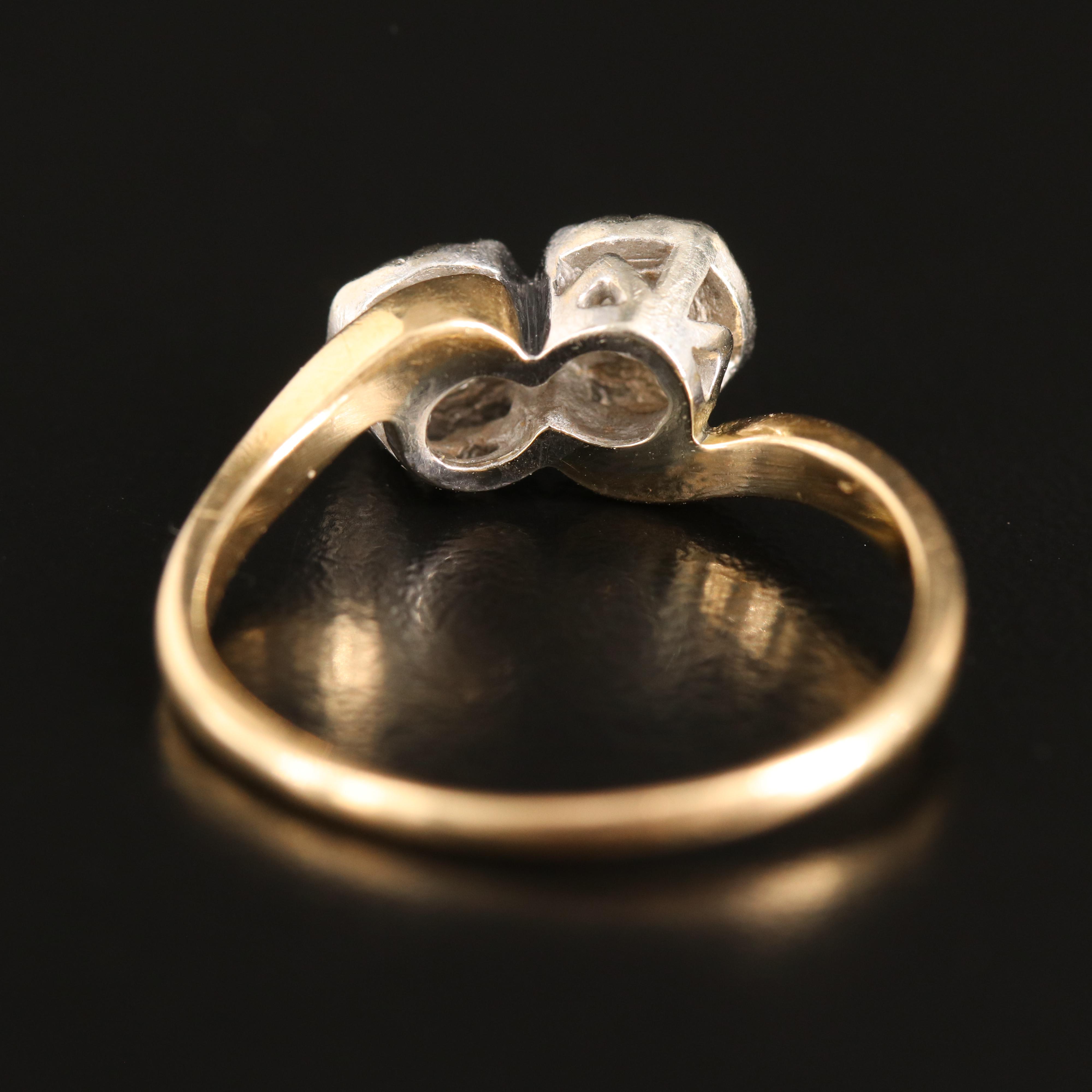 14K 0.40 CTW Diamond Toi et Moi Ring