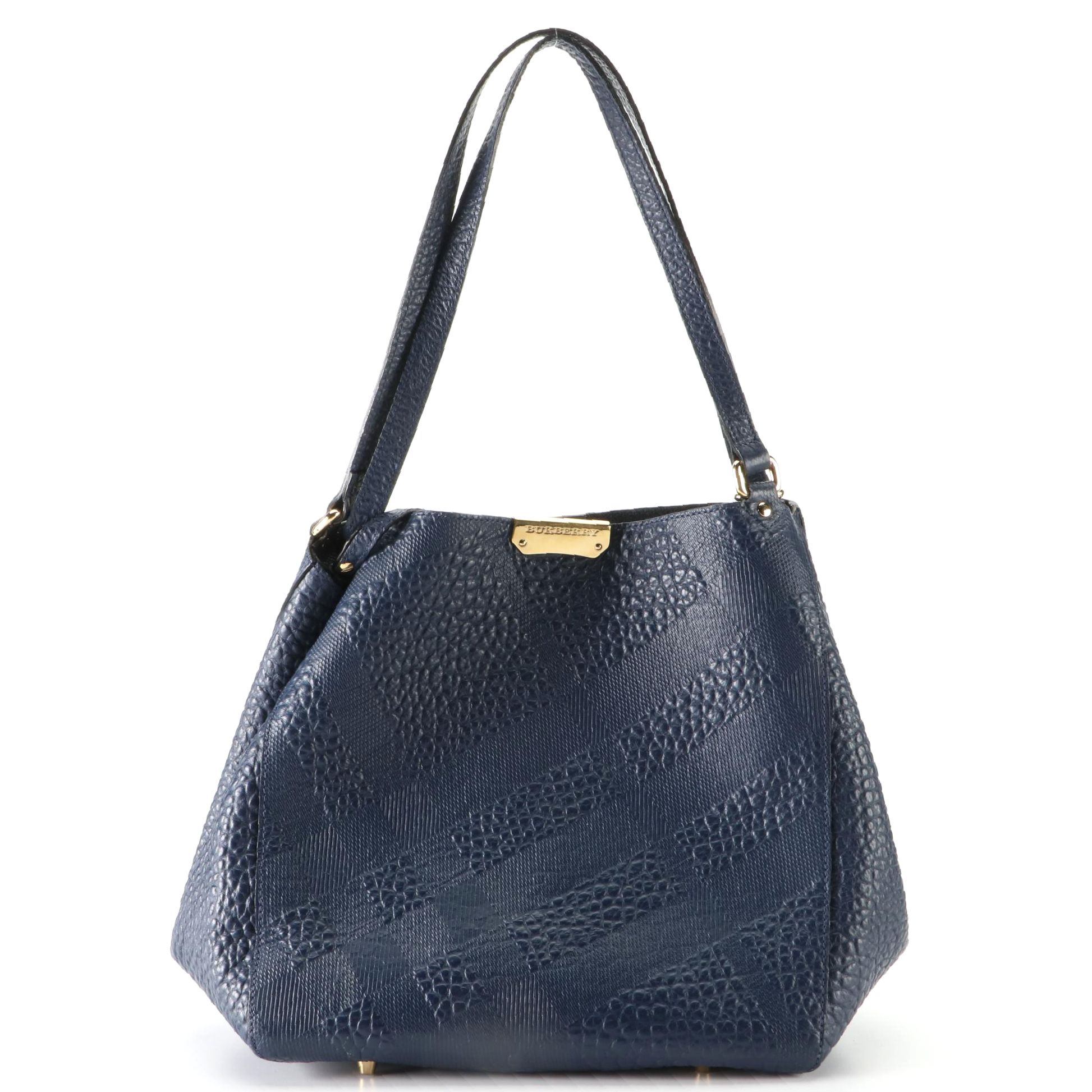Burberry Canterbury Tote in Check Embossed Leather