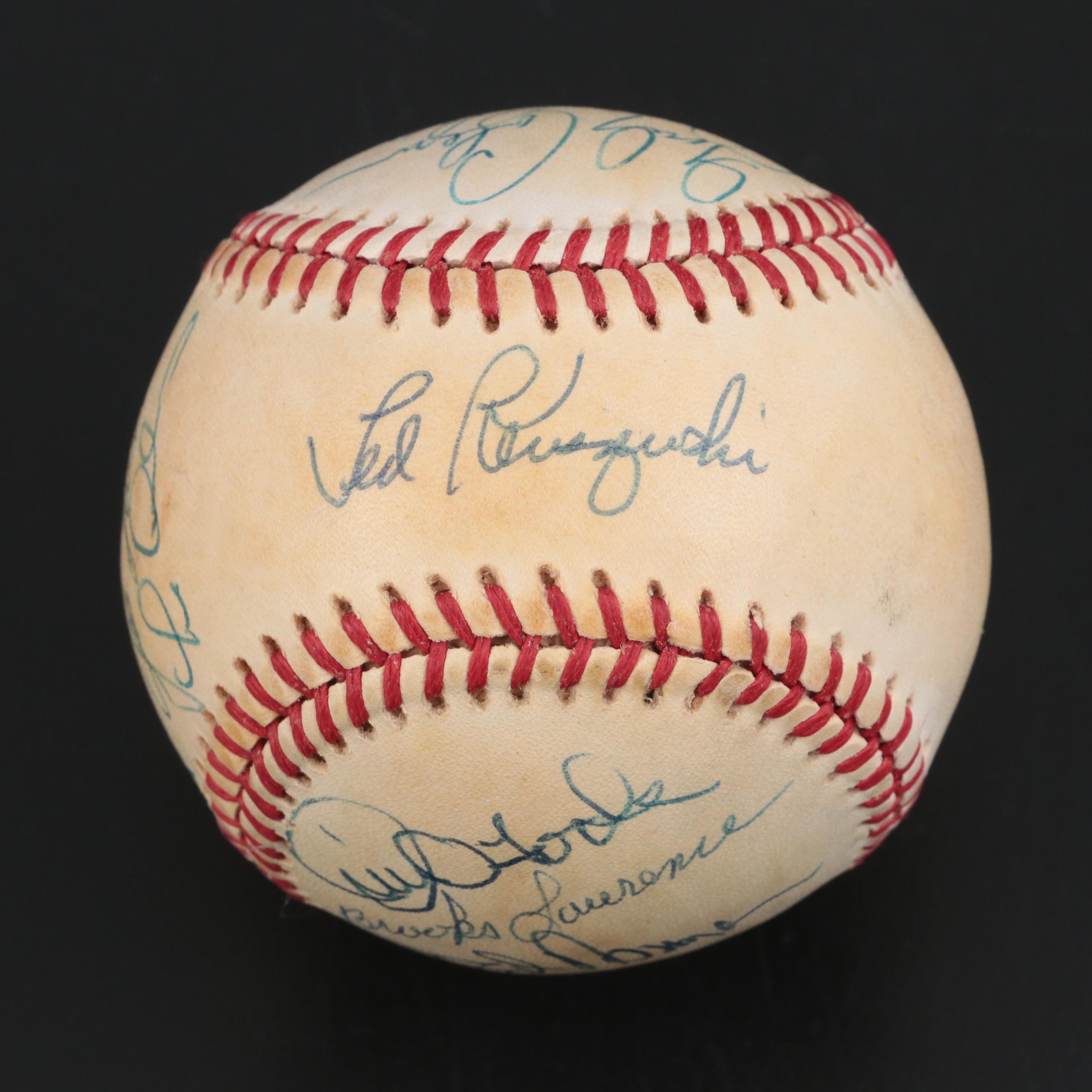 Cincinnati Reds Stars Signed Rawlings N.L. Baseball with Kluzewski, Rose, More
