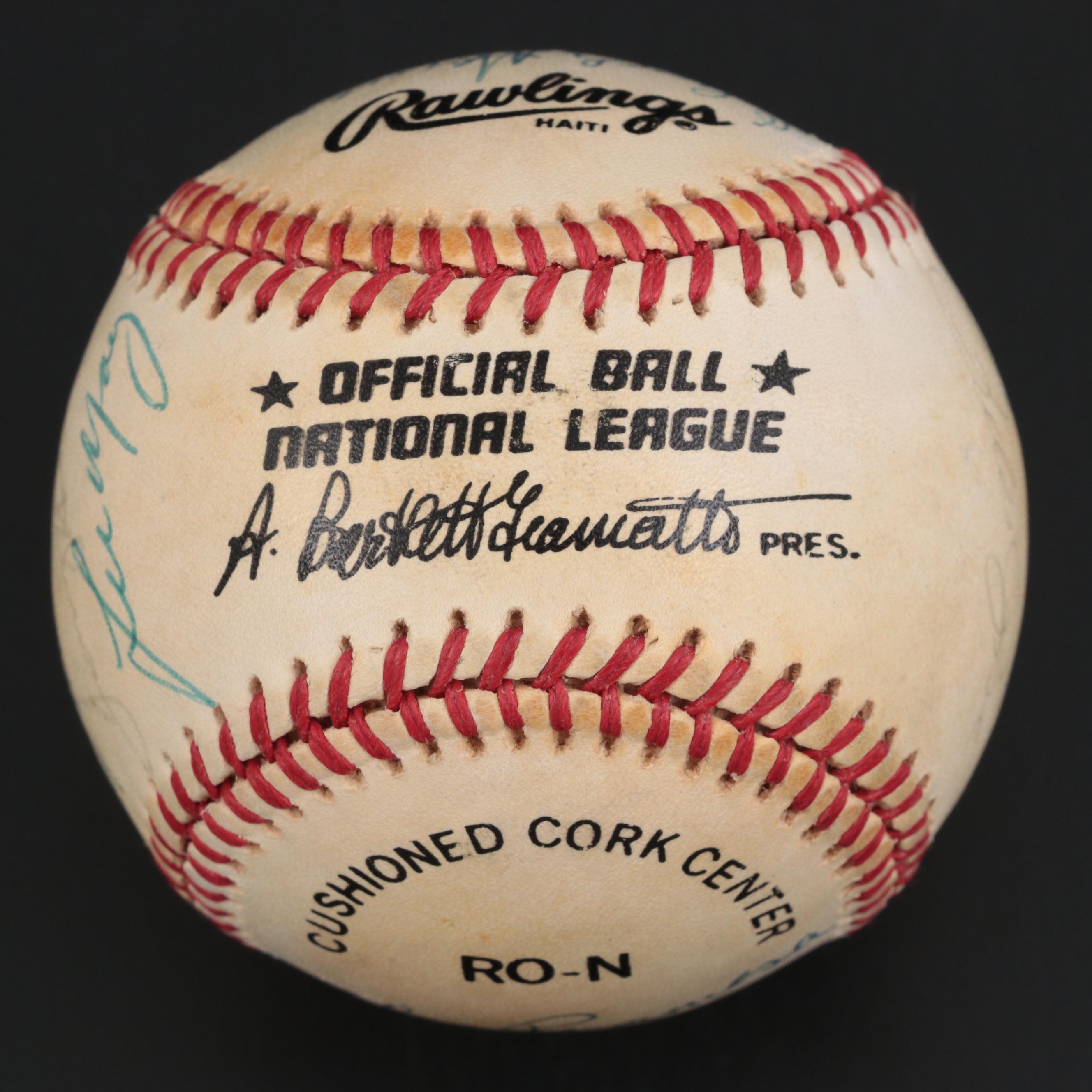 Cincinnati Reds Stars Signed Rawlings N.L. Baseball with Kluzewski, Rose, More