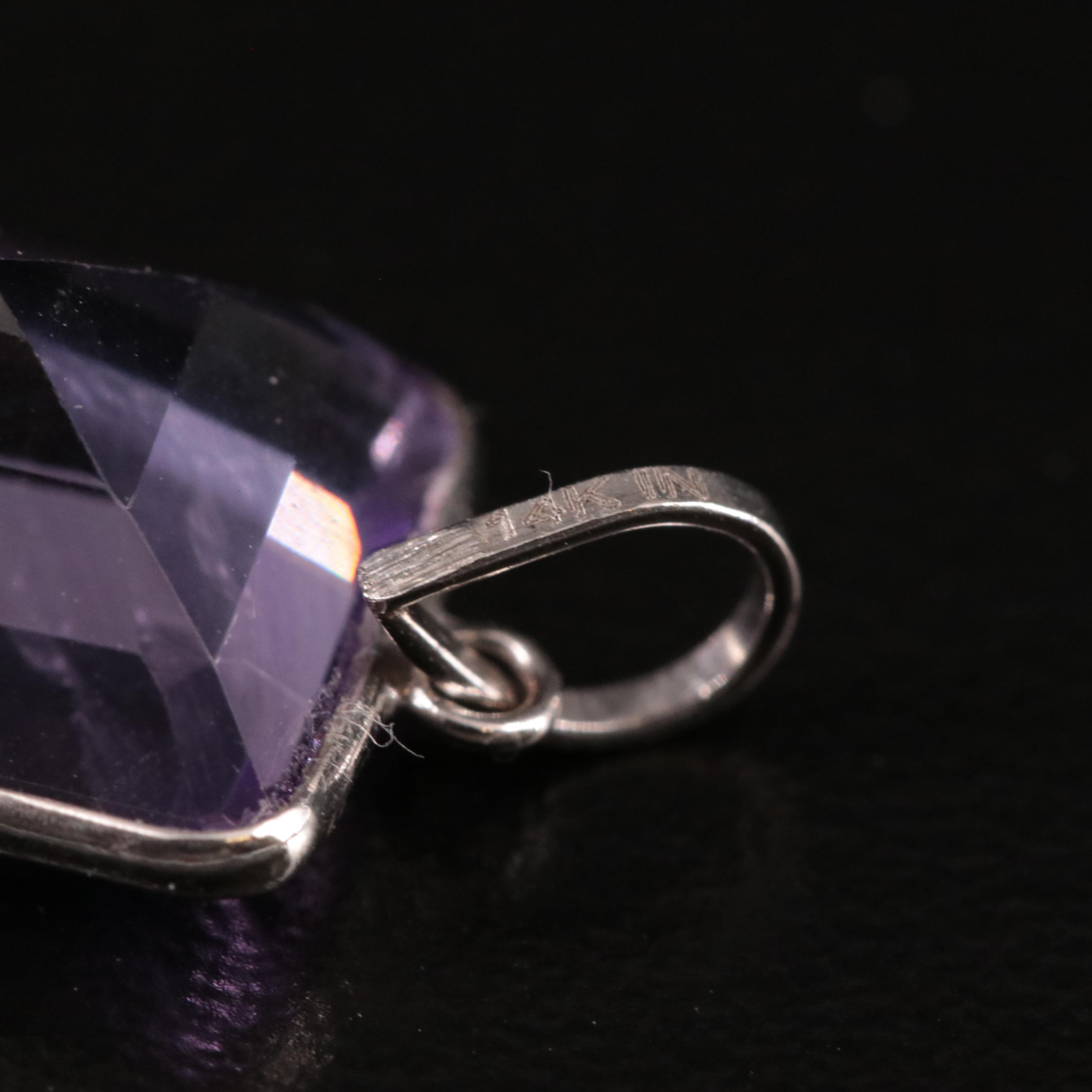 14K Amethyst Pendant