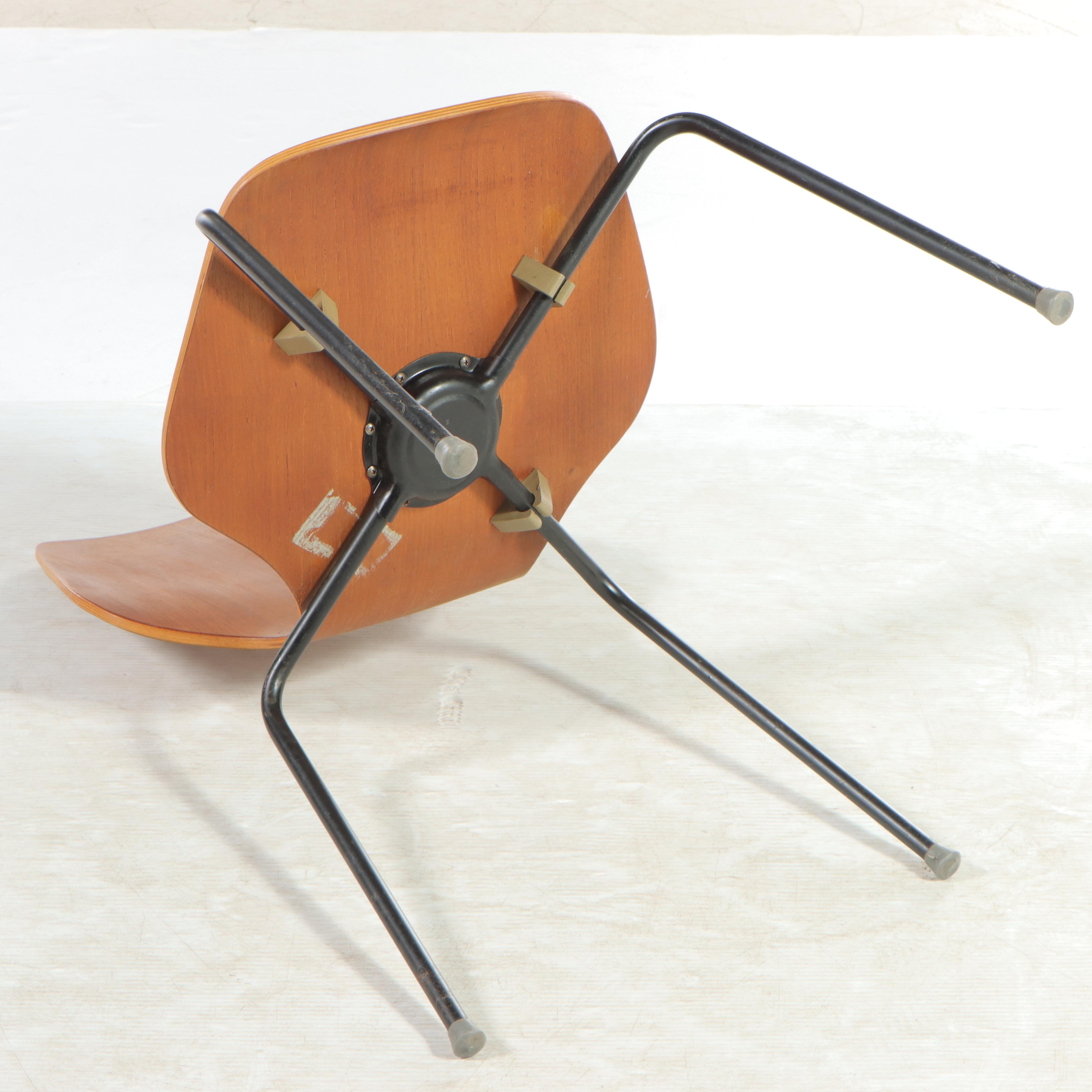 Danish Modern Bent Teak Side Chair, Manner of Herbert Hirche for Jofa Stalmobler