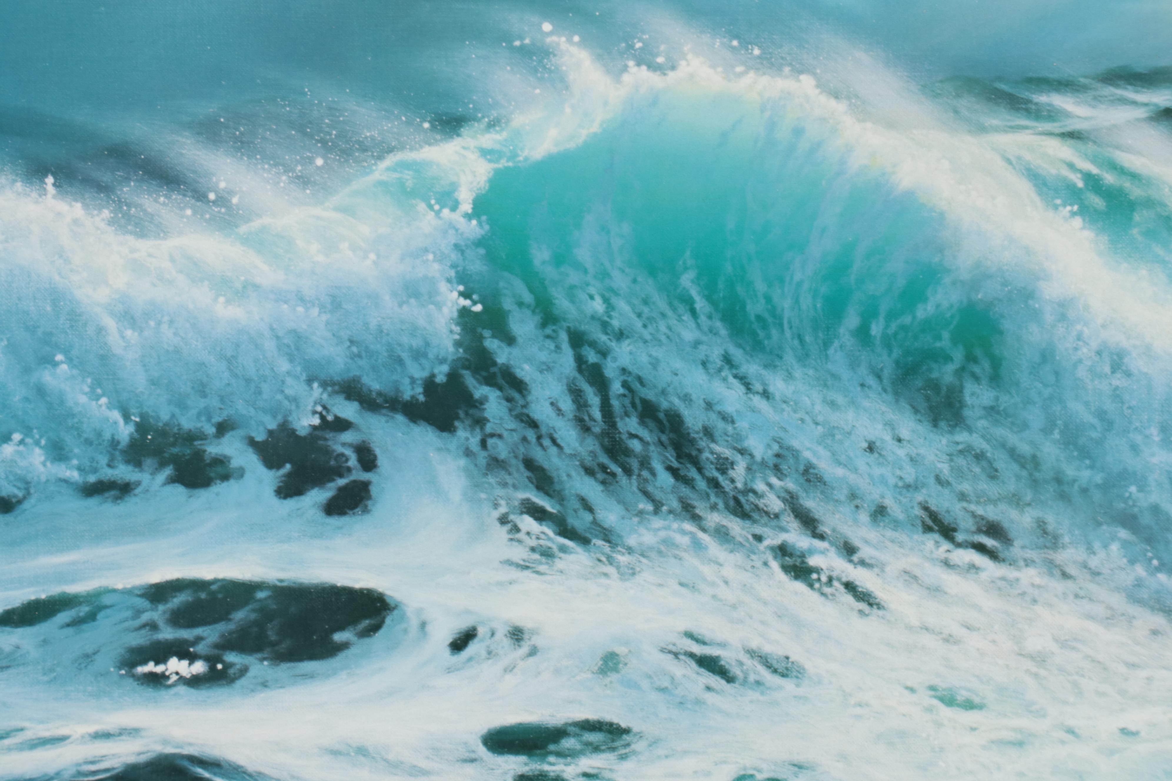 Anthony Casay Offset Lithograph of Crashing Waves, Late 20th Century