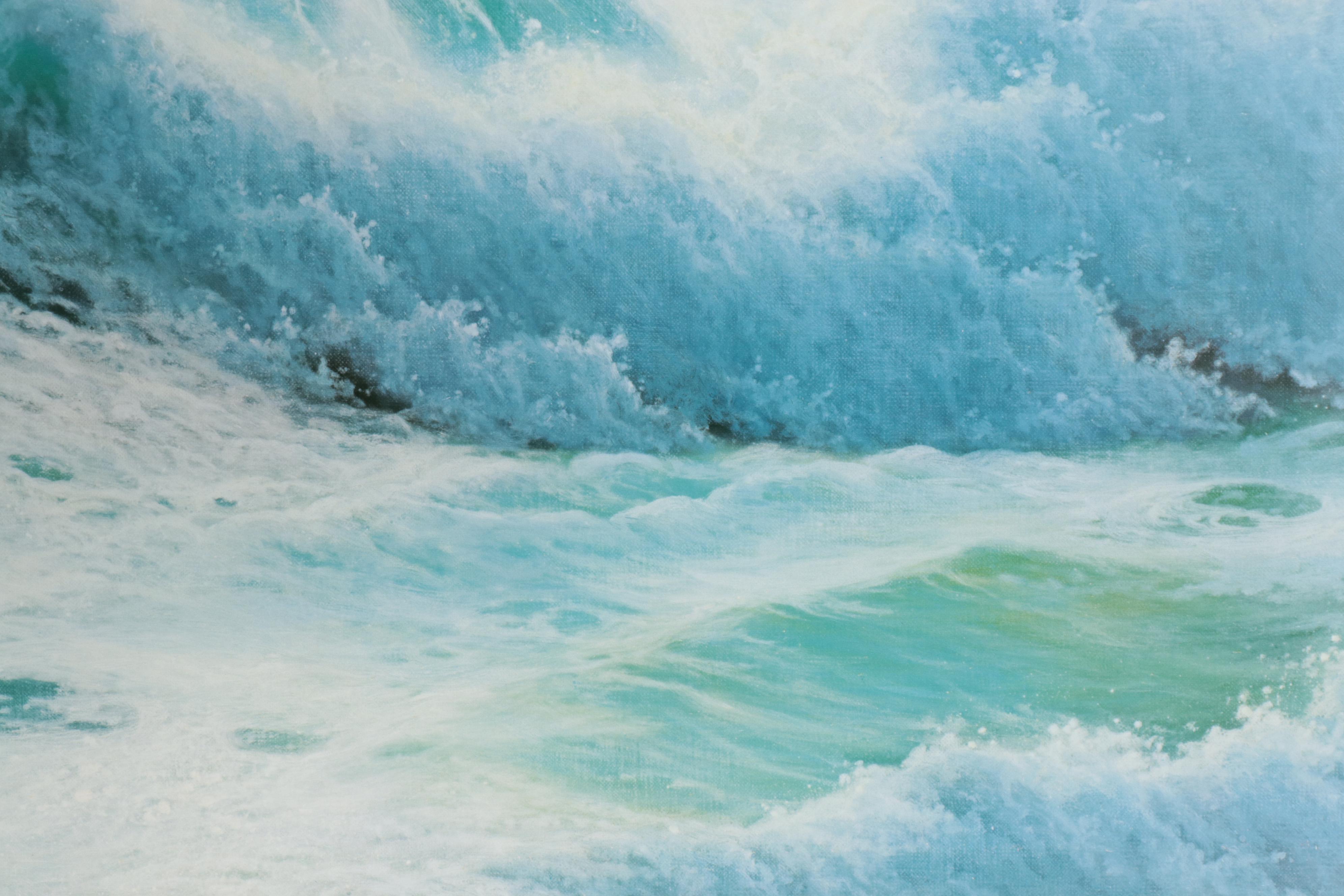 Anthony Casay Offset Lithograph of Crashing Waves, Late 20th Century