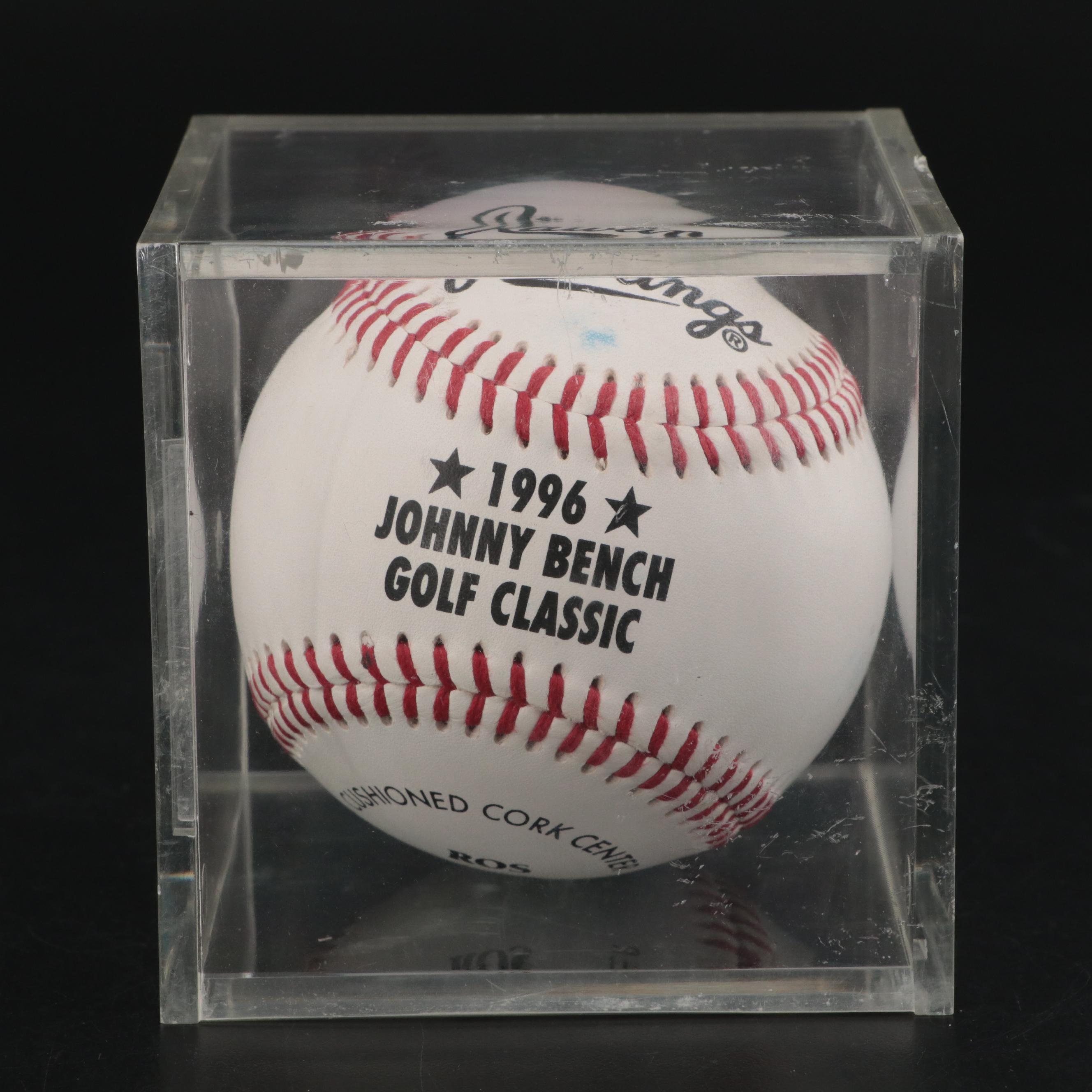 Johnny Bench Cincinnati Reds Signed "1996 Johnny Bench Golf Classsic" Baseball