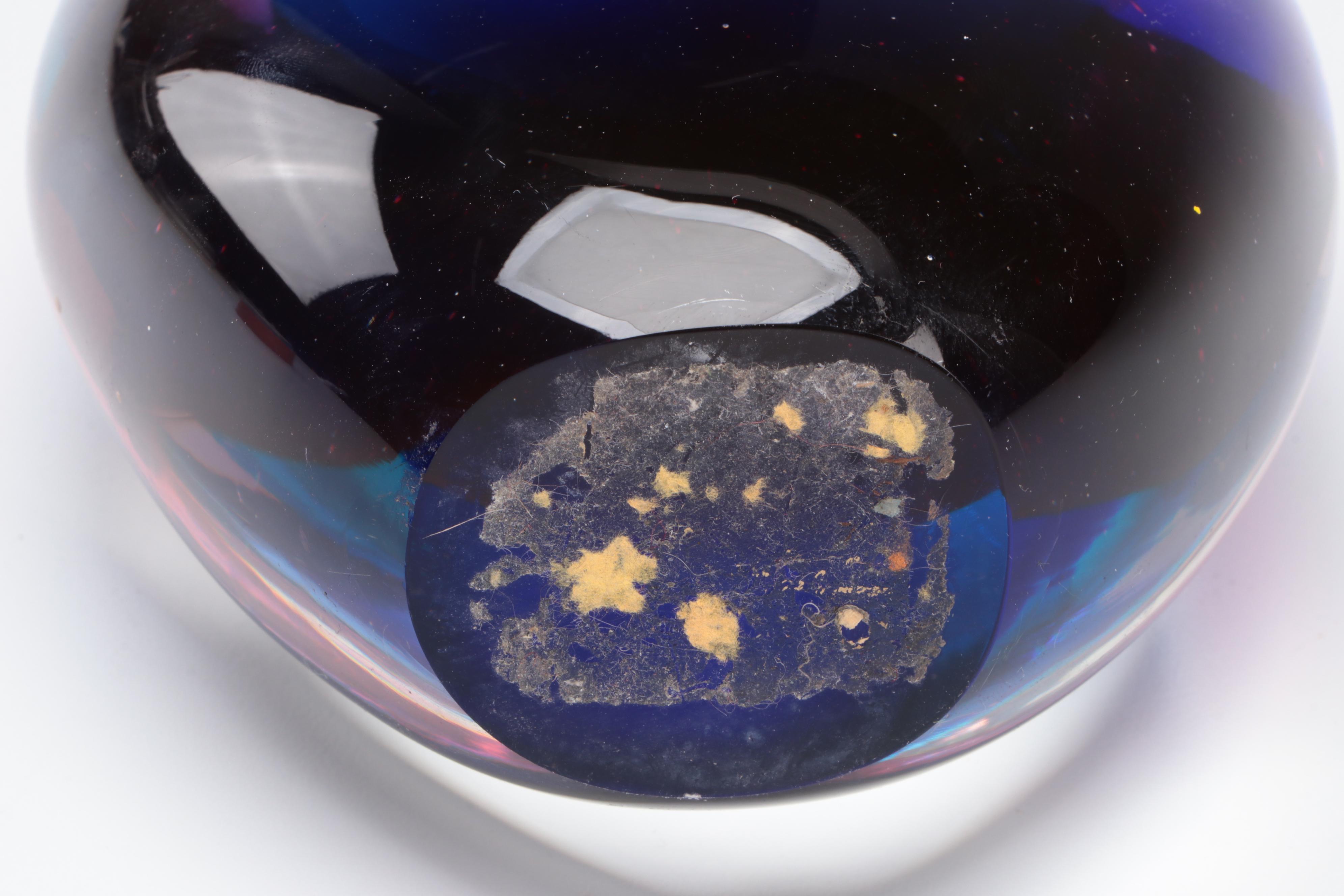 Teardrop Art Glass Paperweight and Glass Perfume Bottle