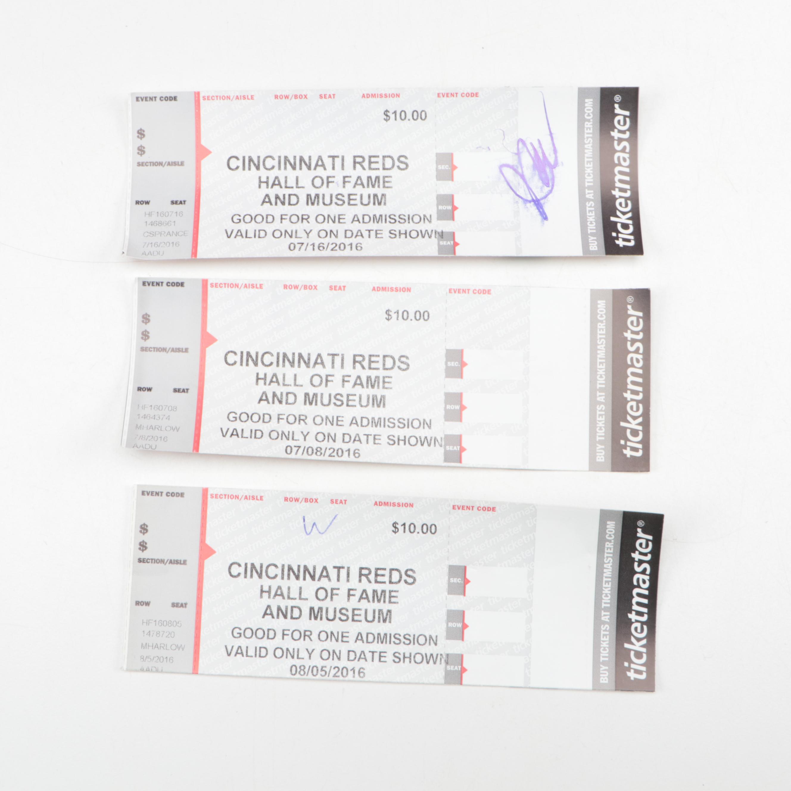 Cincinnati Reds Bobbleheads Including Nuxhall, Bench, Rose, Signed Ticket