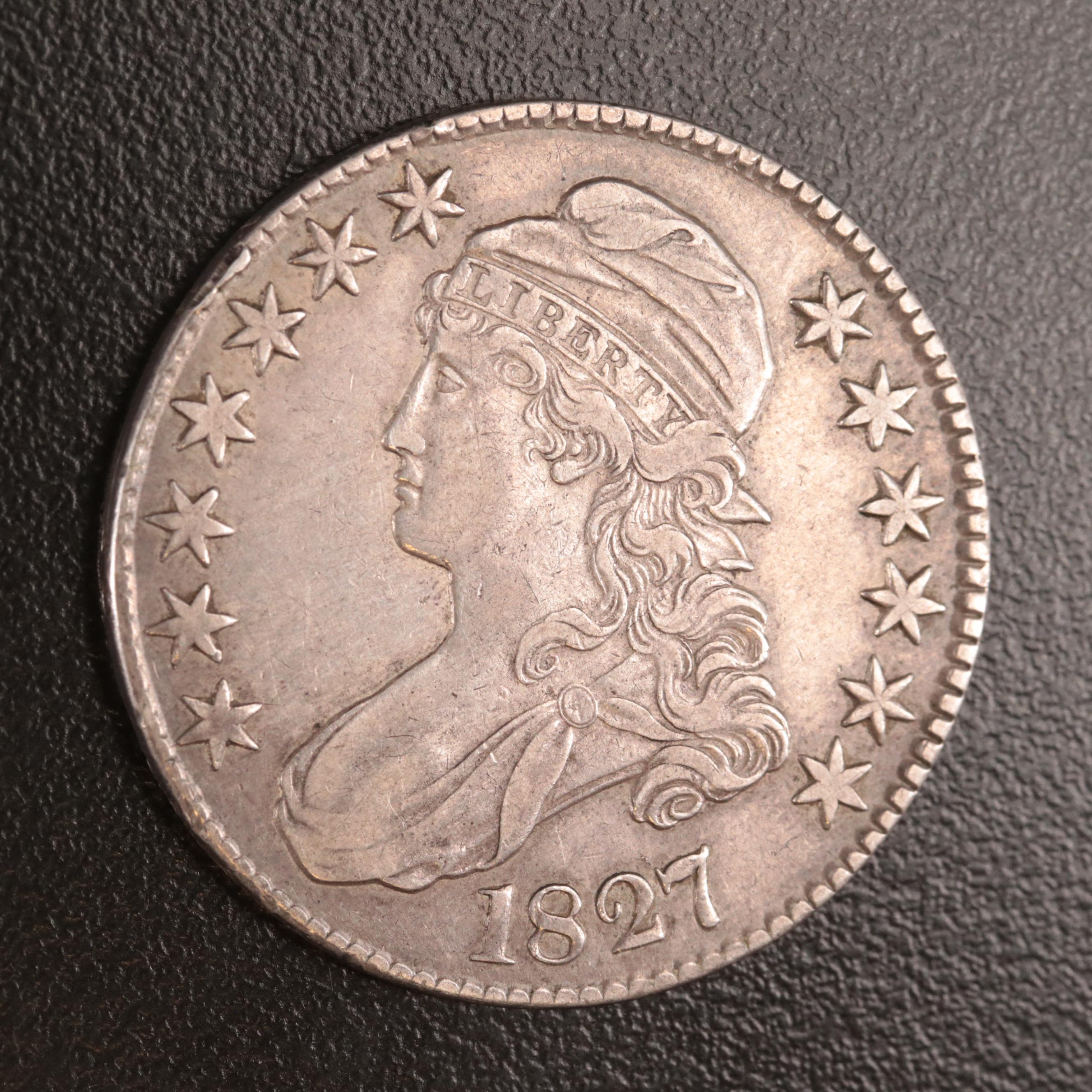 1827 Capped Bust Silver Half Dollar
