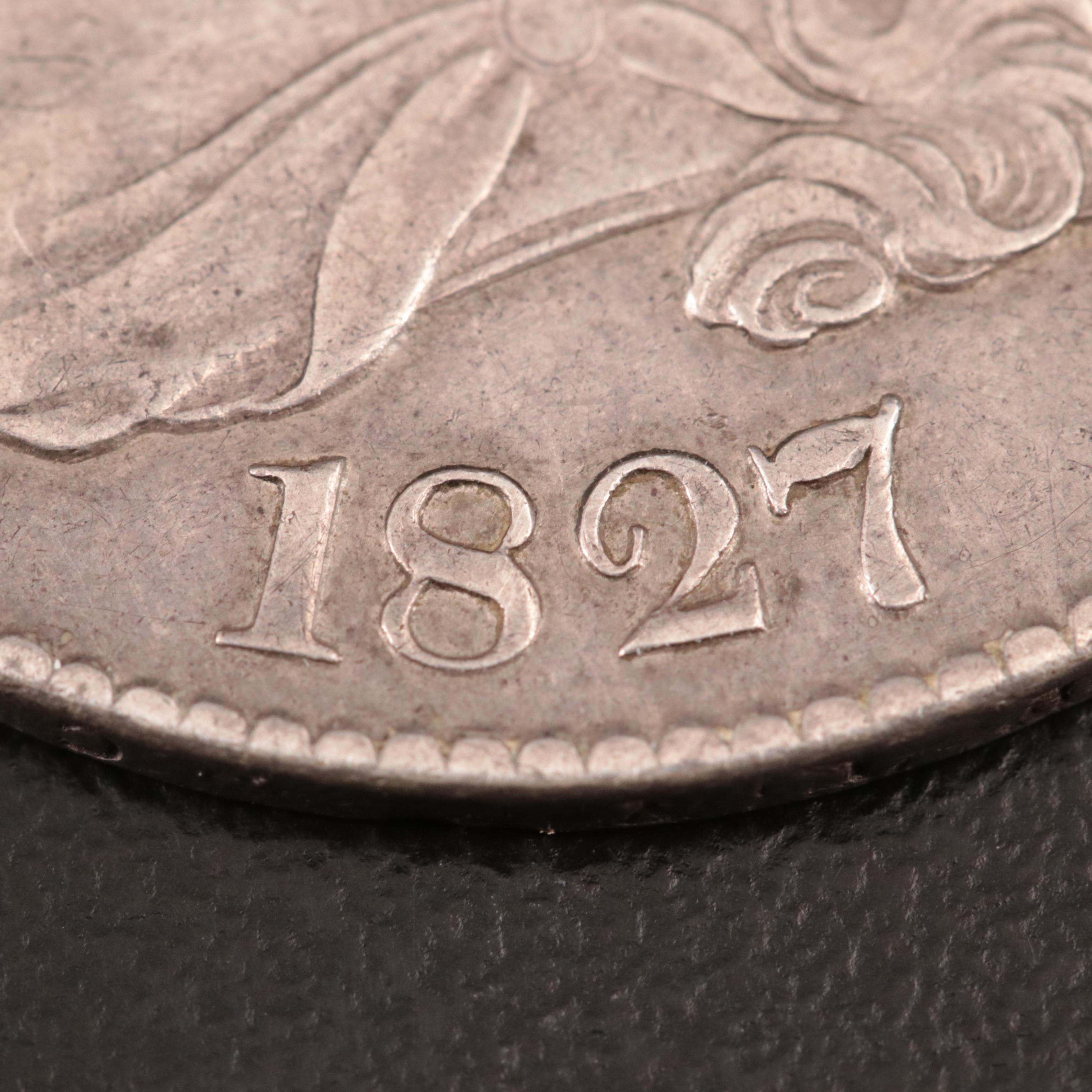 1827 Capped Bust Silver Half Dollar