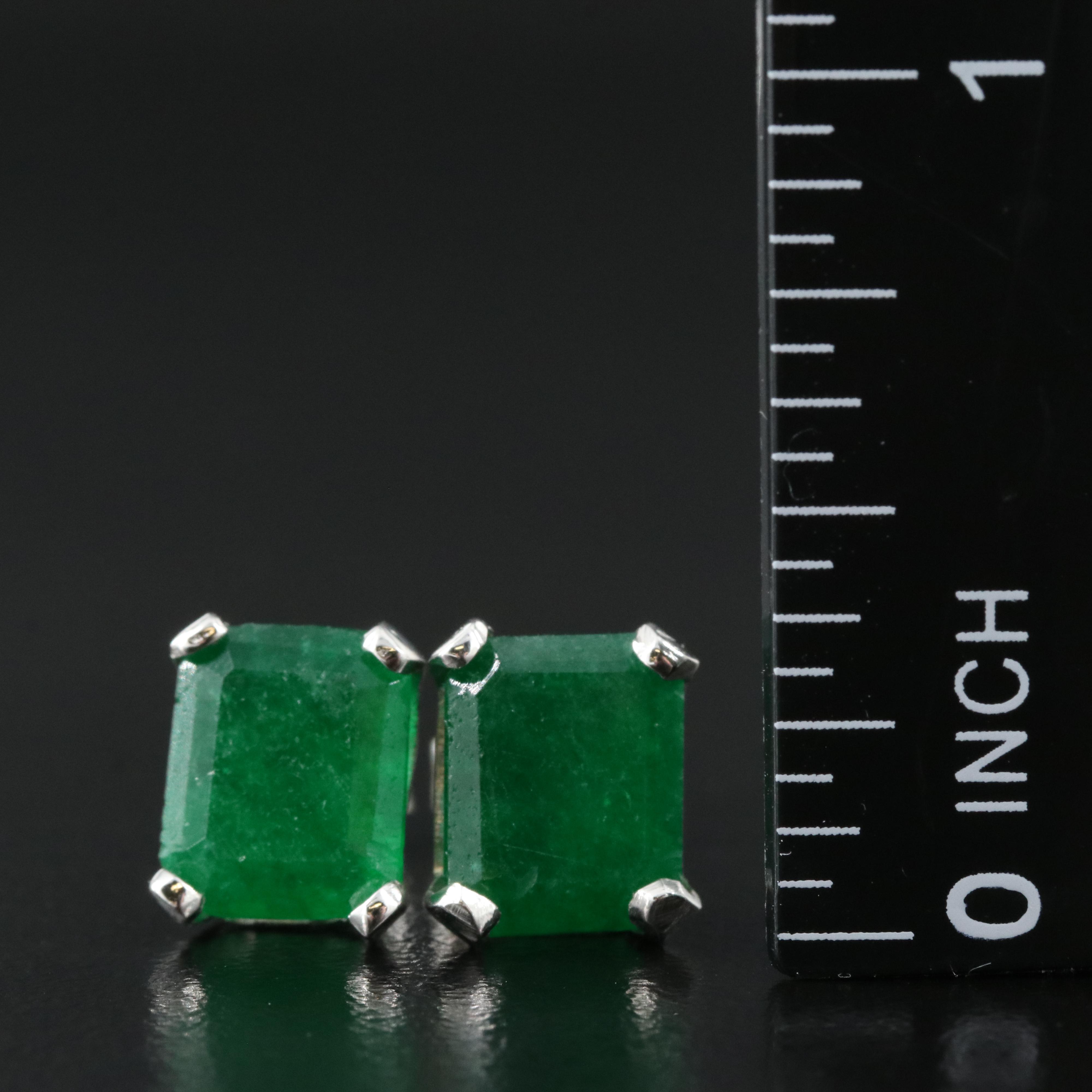 Platinum Quartz Stud Earrings