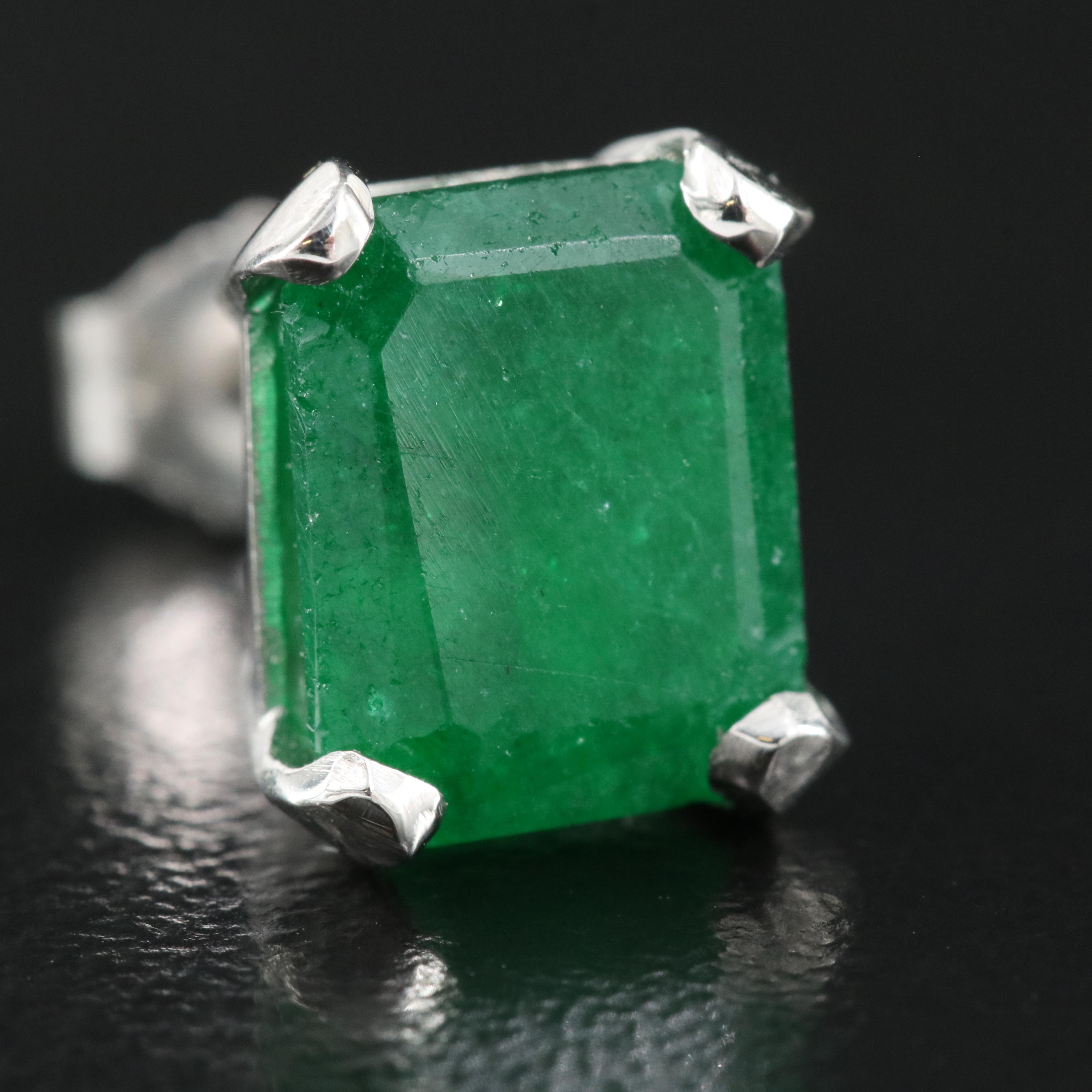 Platinum Quartz Stud Earrings