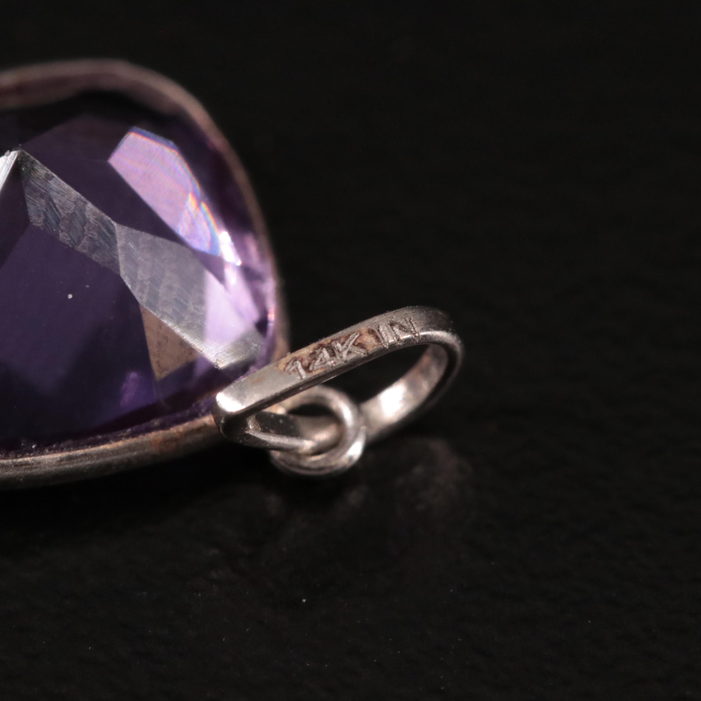 14K Amethyst Pendant