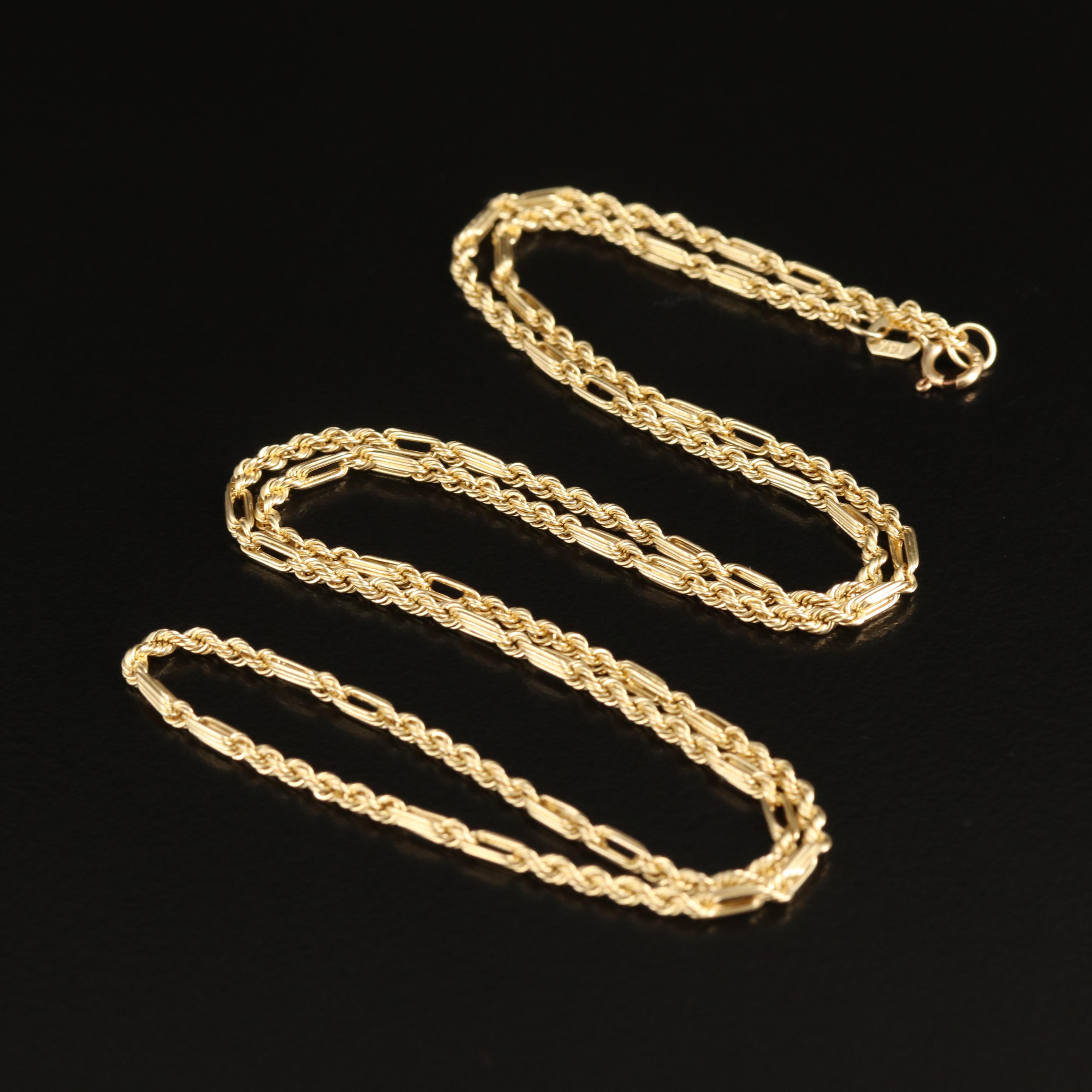 14K Figarope Chain Necklace