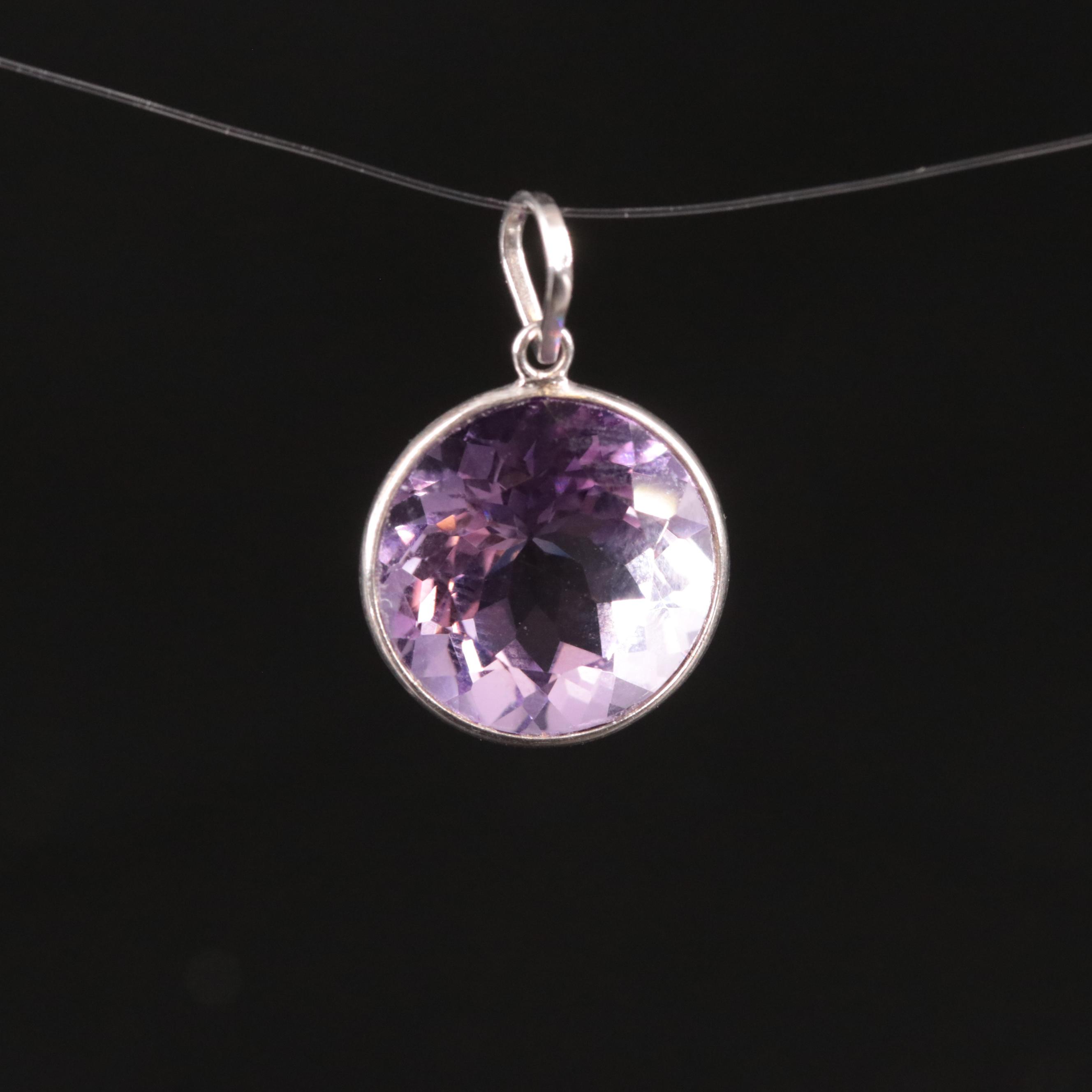 14K Amethyst Pendant