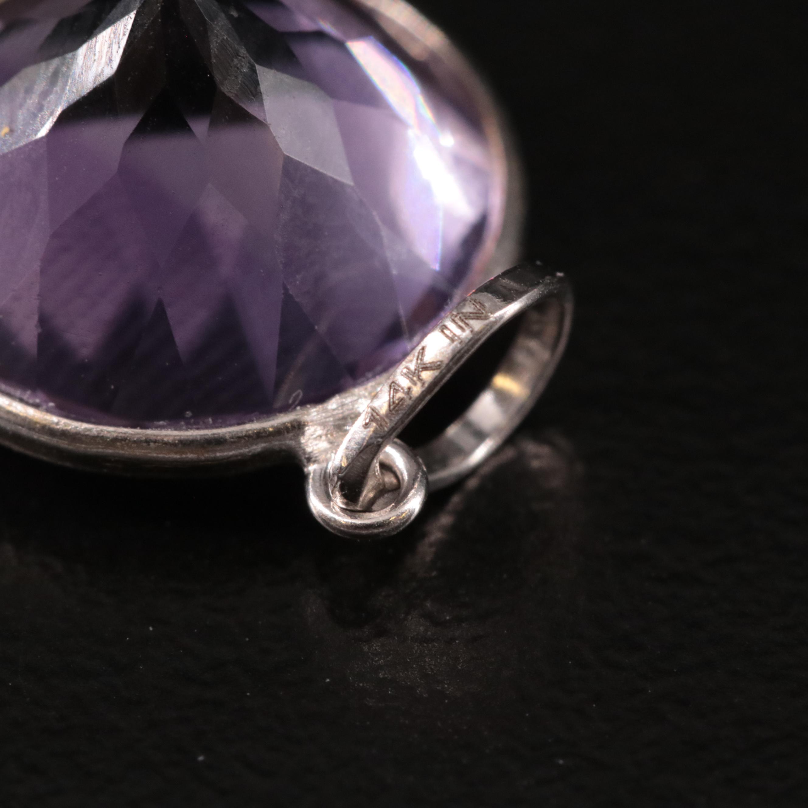 14K Amethyst Pendant