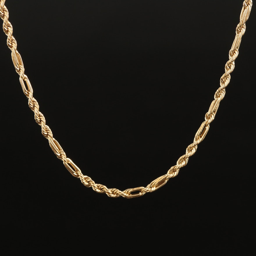 14K Figarope Chain Necklace