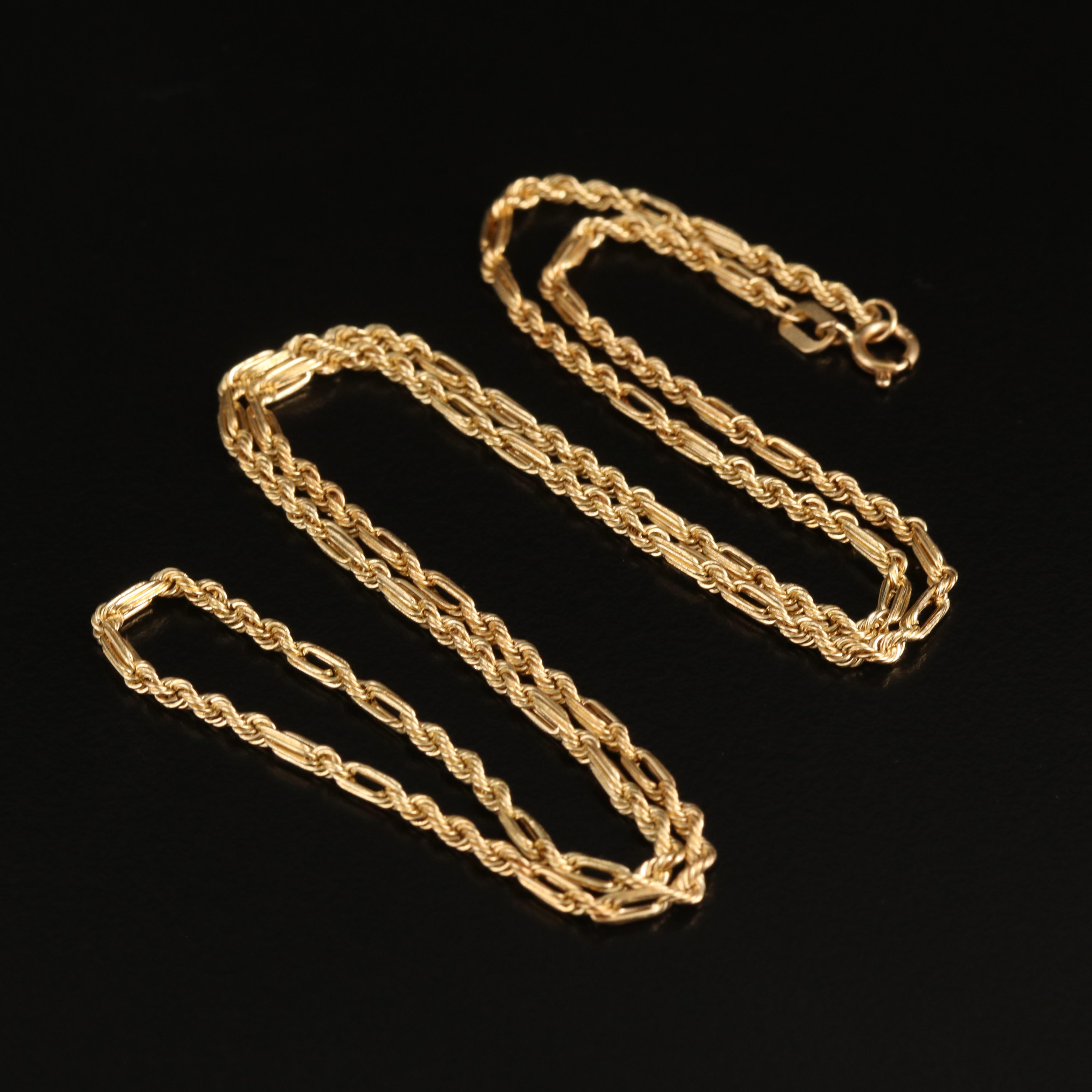 14K Figarope Chain Necklace