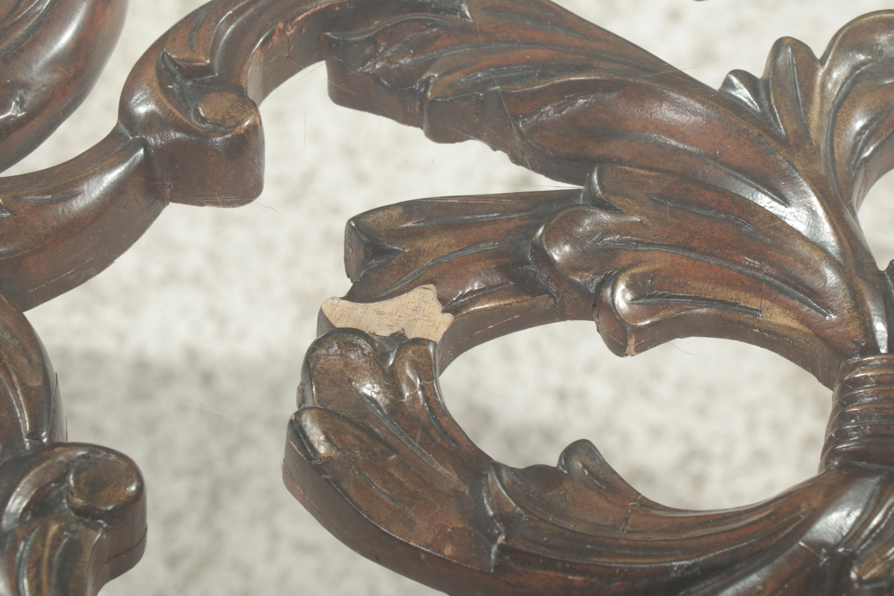 Mediterranean Style Fruitwood-Stained and Glass Top Cocktail Table