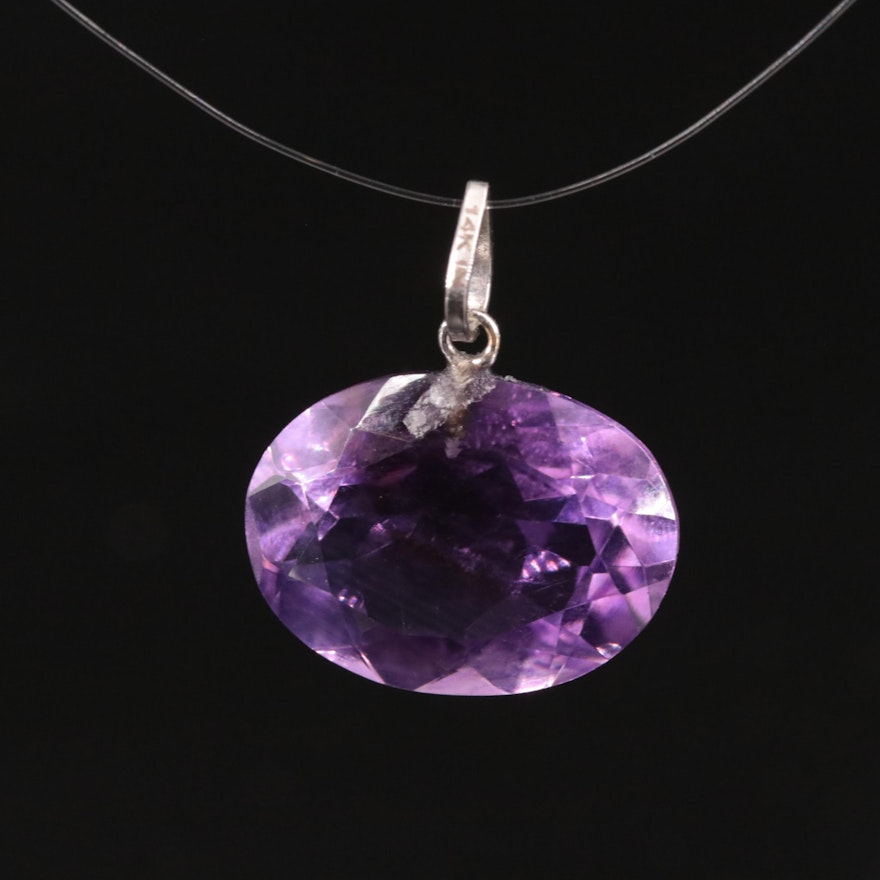 14K Amethyst Pendant