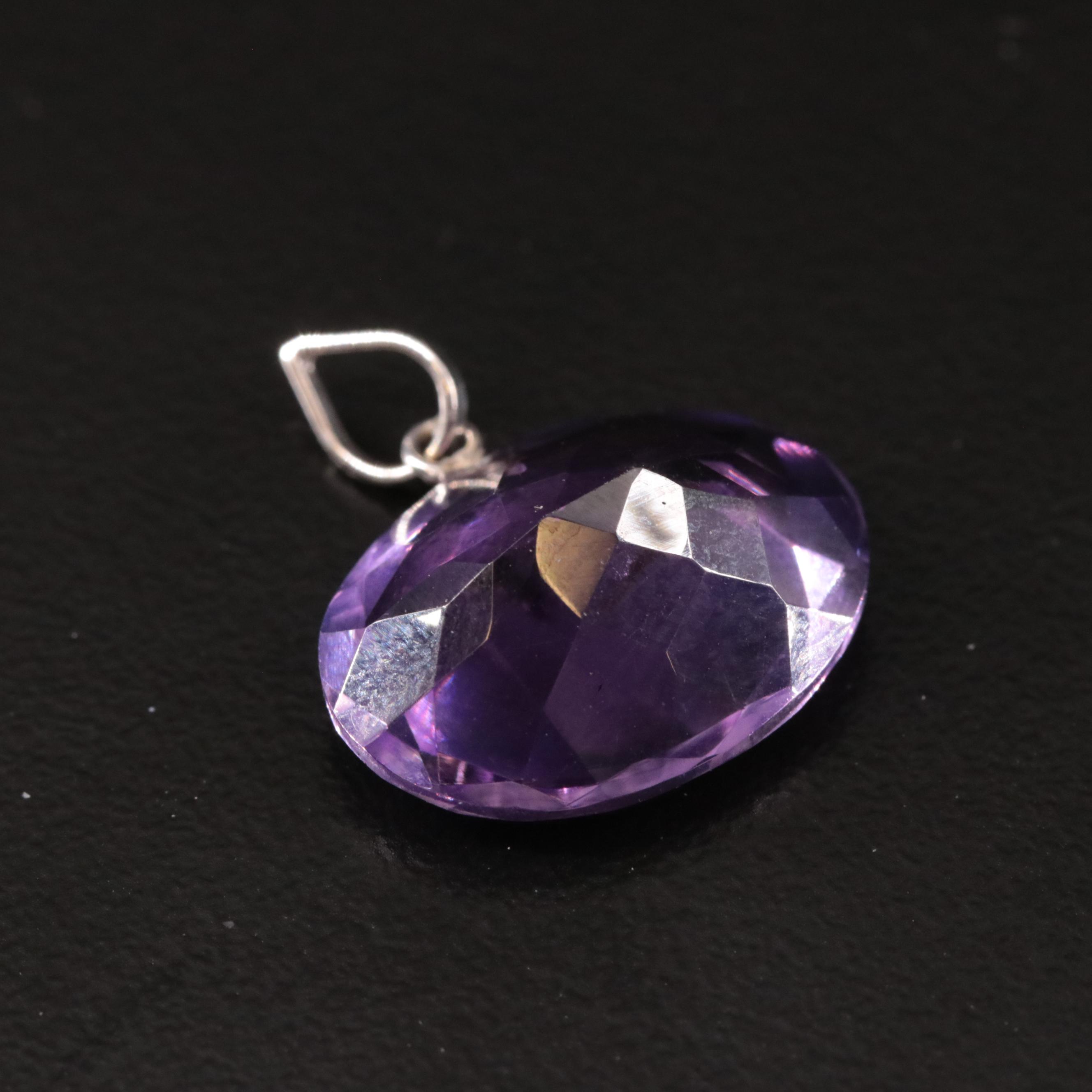 14K Amethyst Pendant
