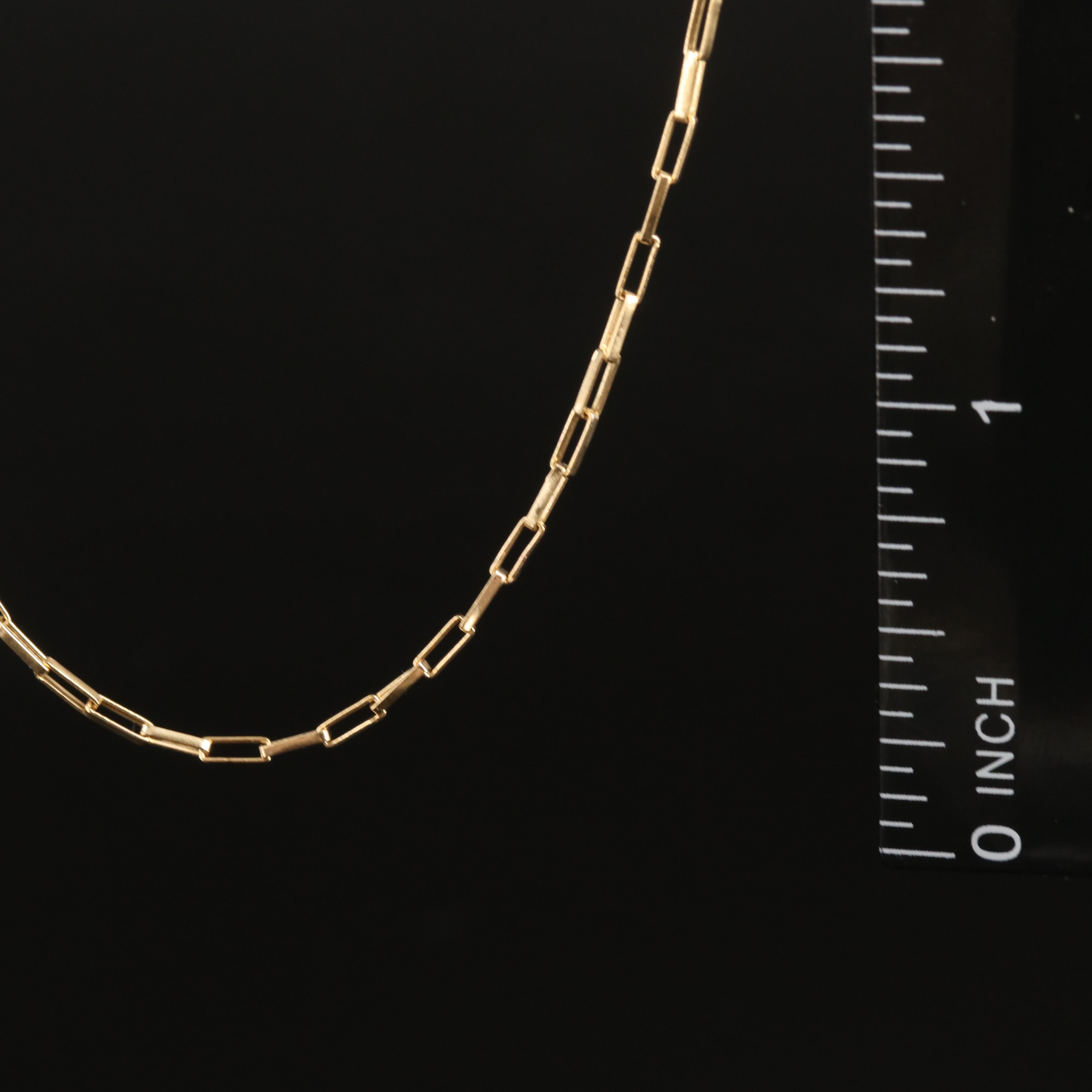 14K Paper Clip Link Necklace