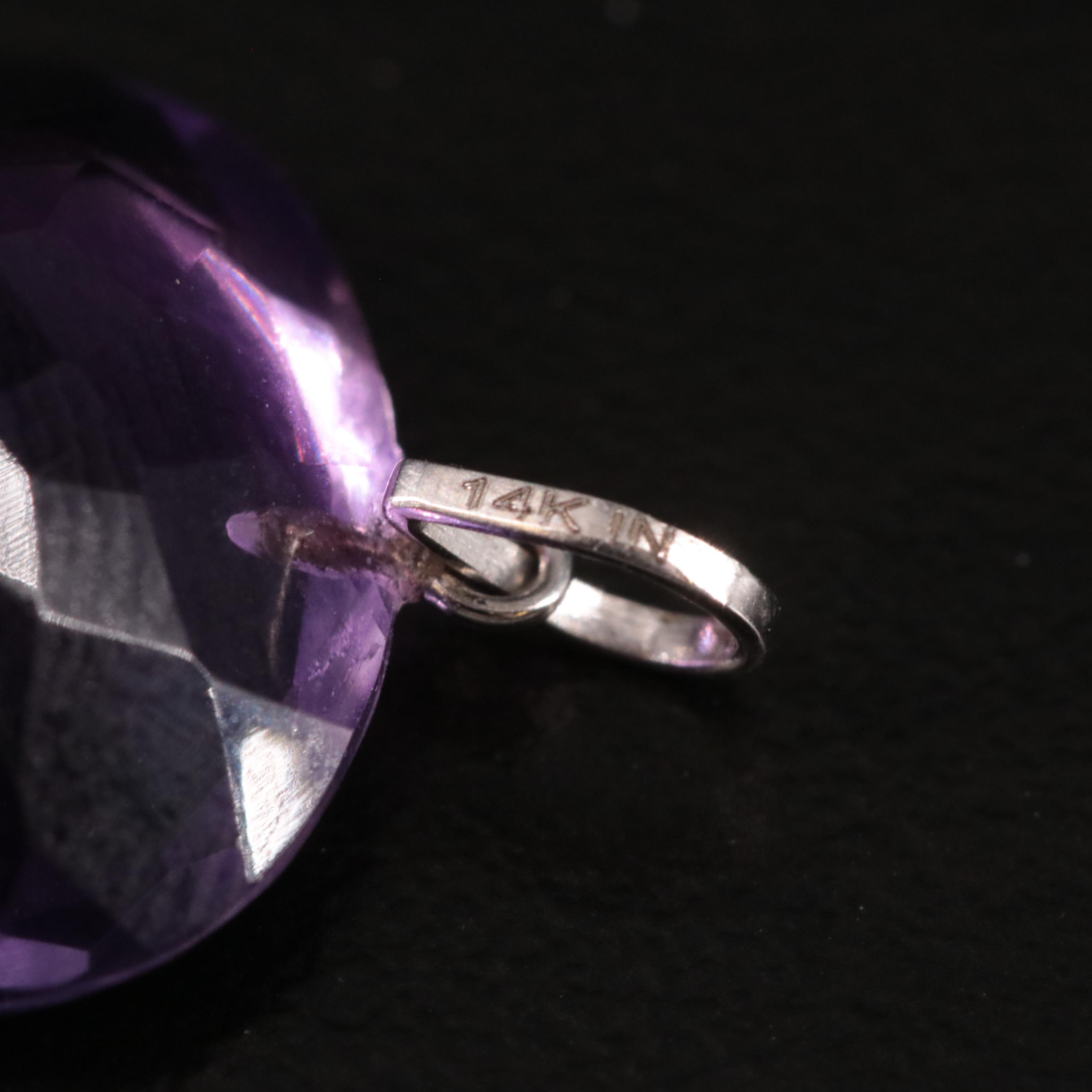 14K Amethyst Pendant