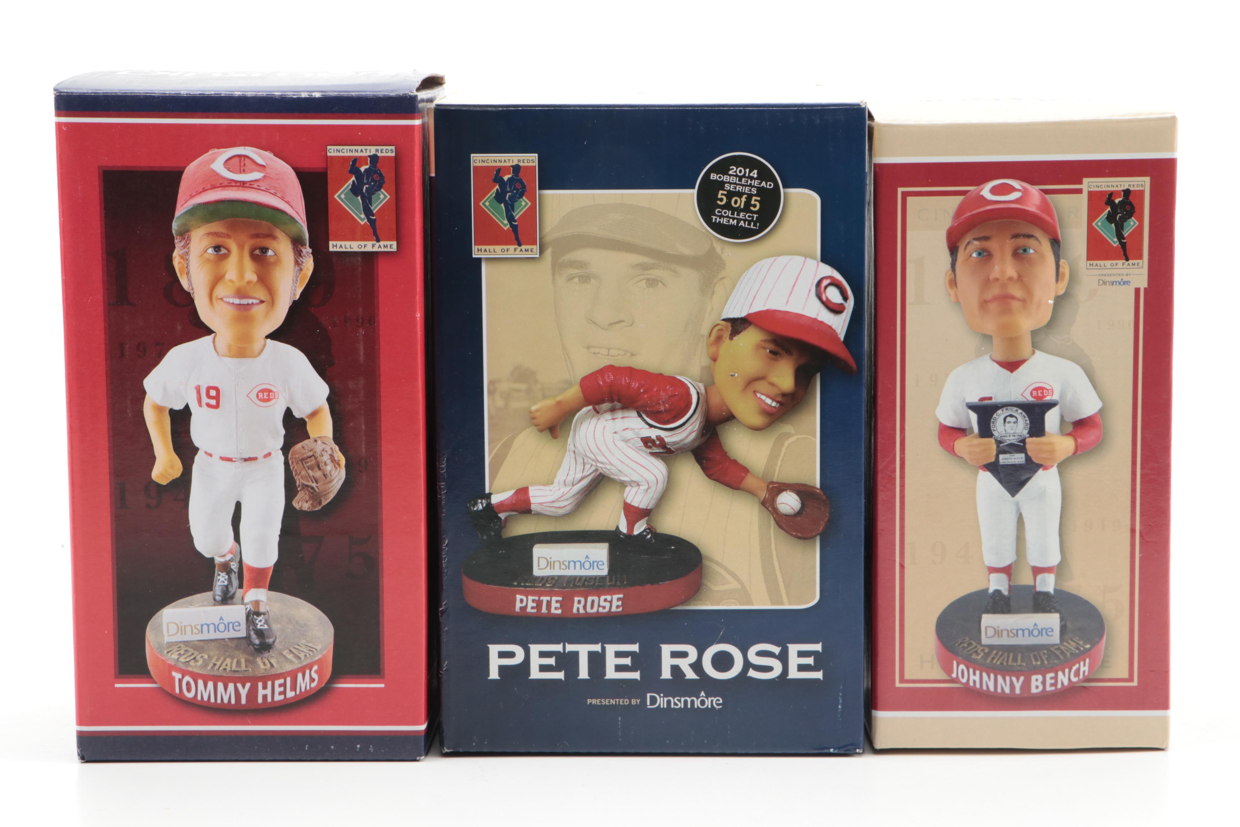 Dinsmore Johnny Bench and Other Cincinnati Reds Hall of Fame Bobbleheads