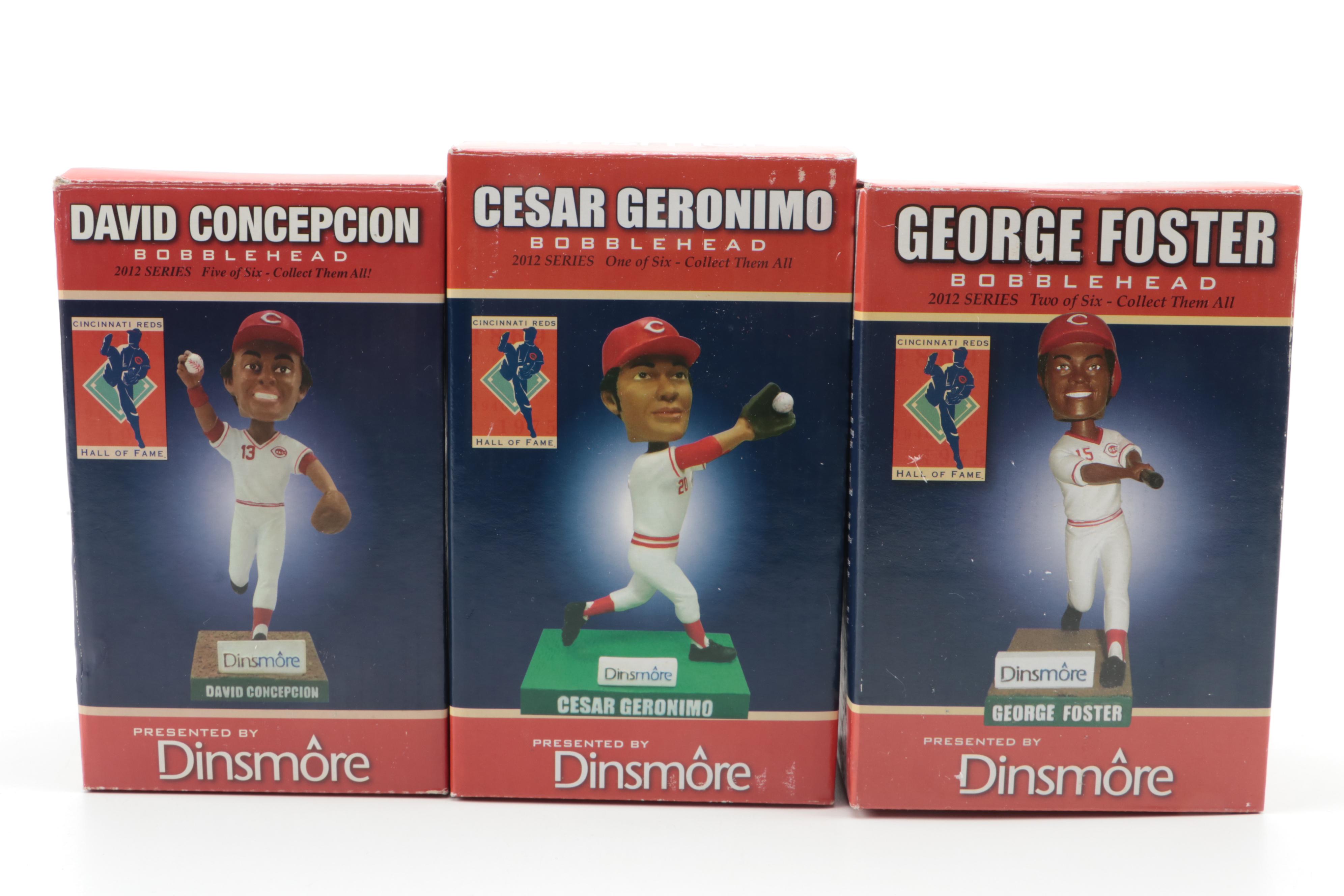 Dinsmore Johnny Bench and Other Cincinnati Reds Hall of Fame Bobbleheads
